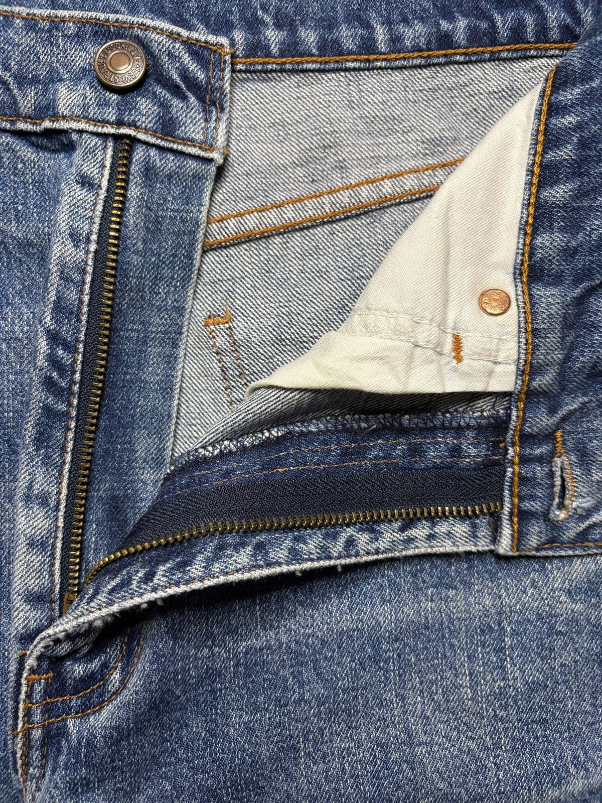 Levi's Vintage 90s Levis 855 Orange Tab Mud Wash Loose Jeans Size US 28 / EU 44 - 9 Thumbnail