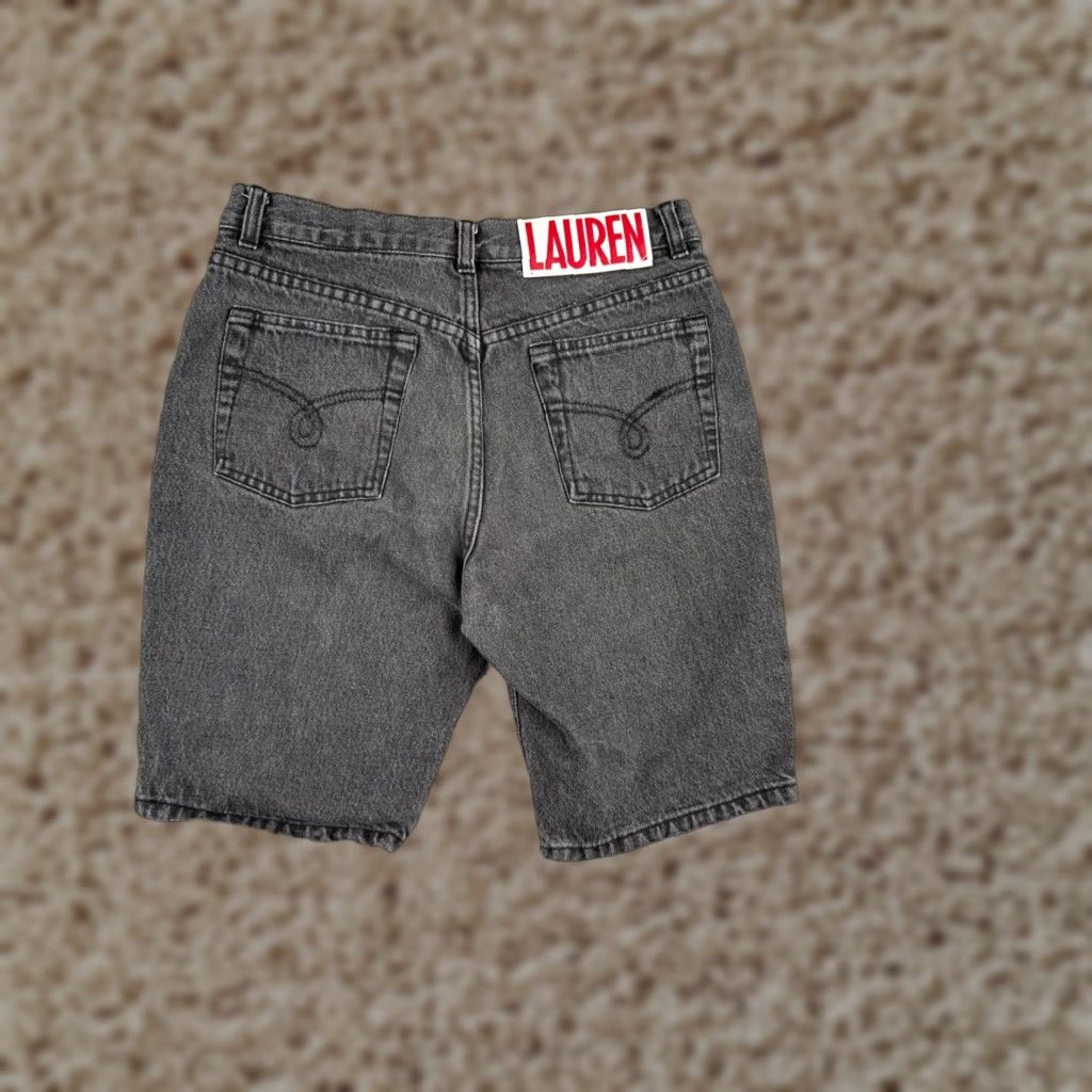 Polo Ralph Lauren VINTAGE Polo Ralph Lauren Black Denim Chino Shorts Women 10 Regular 29x9 Casual Outdoor Size 32" / US 10 / IT 46 - 1 Thumbnail