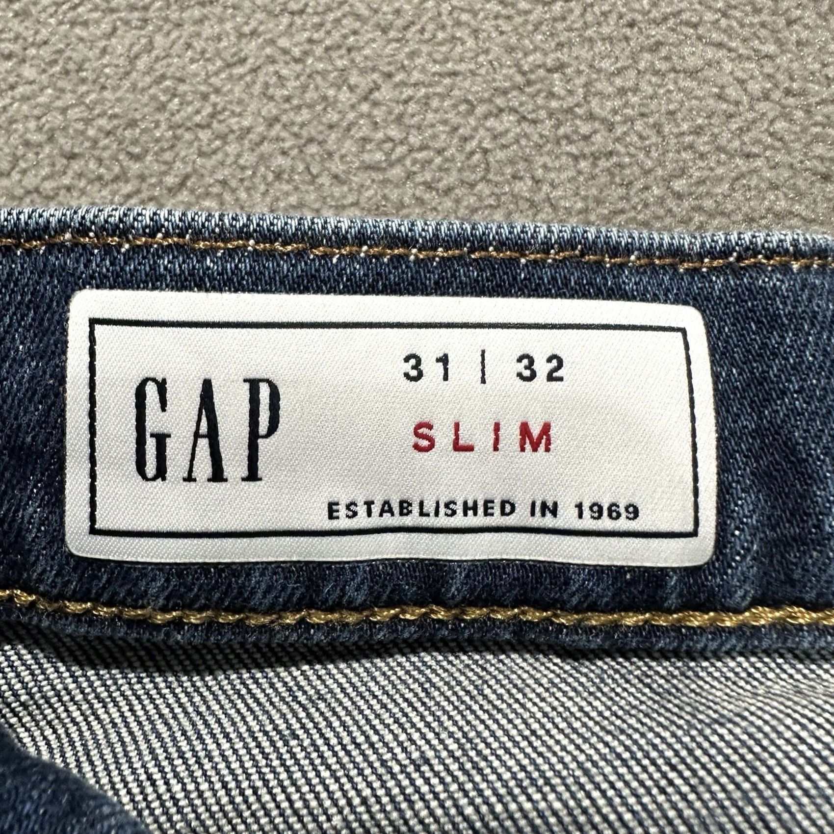 Gap Gap Jeans Mens Blue Slim Fit Soft Flex Dark Wash Denim EUC 31x32 (29x30) Size US 31 - 3 Thumbnail
