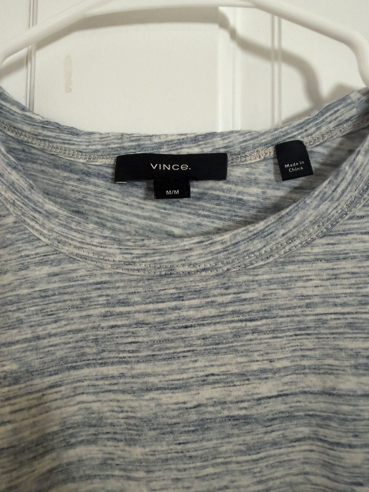 Vince Vince Blue and White pattern T shirt Size US M / EU 48-50 / 2 - 2 Thumbnail