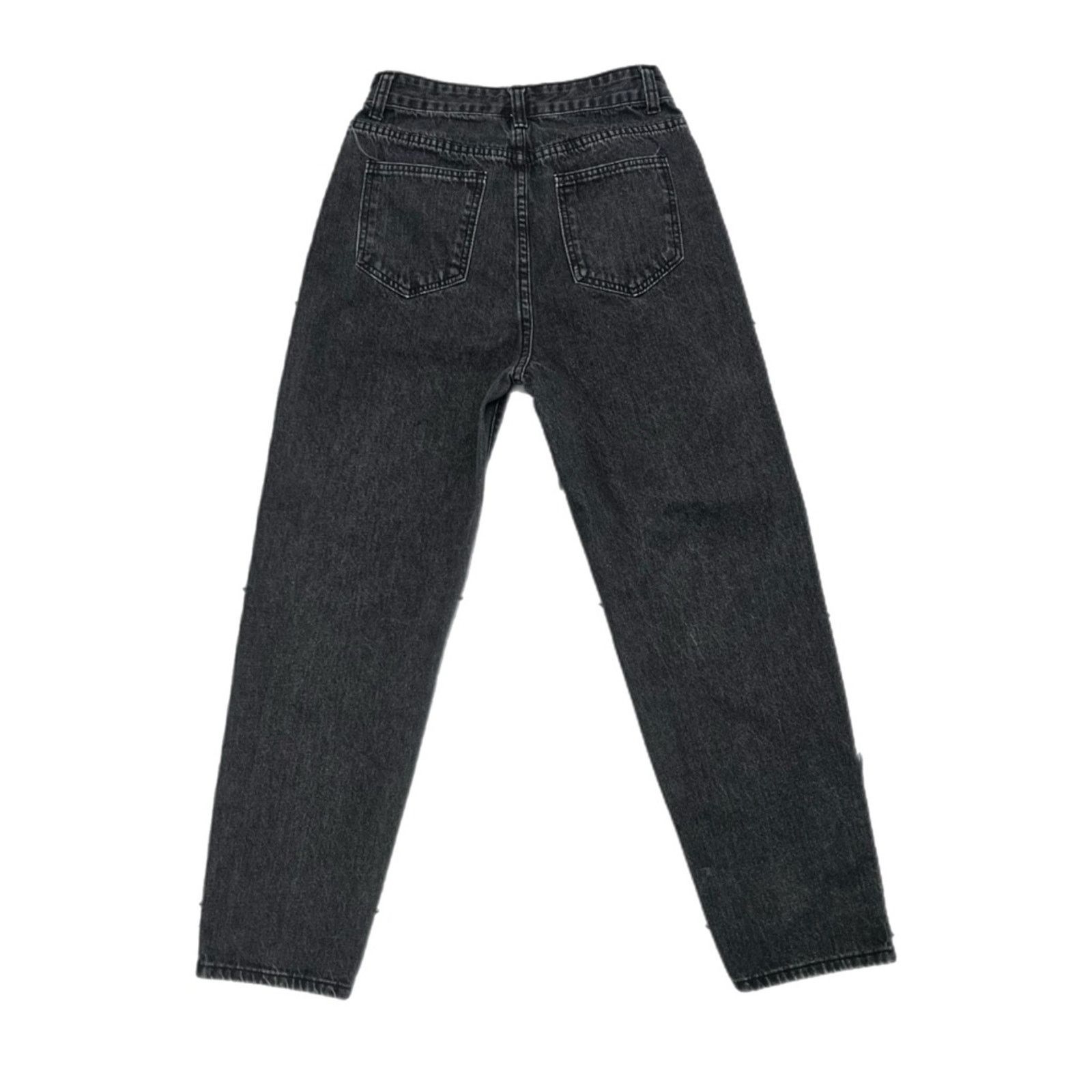 Shein Distressed Black Denim women’s Jeans Size 26" / US 2 / IT 38 - 2 Thumbnail