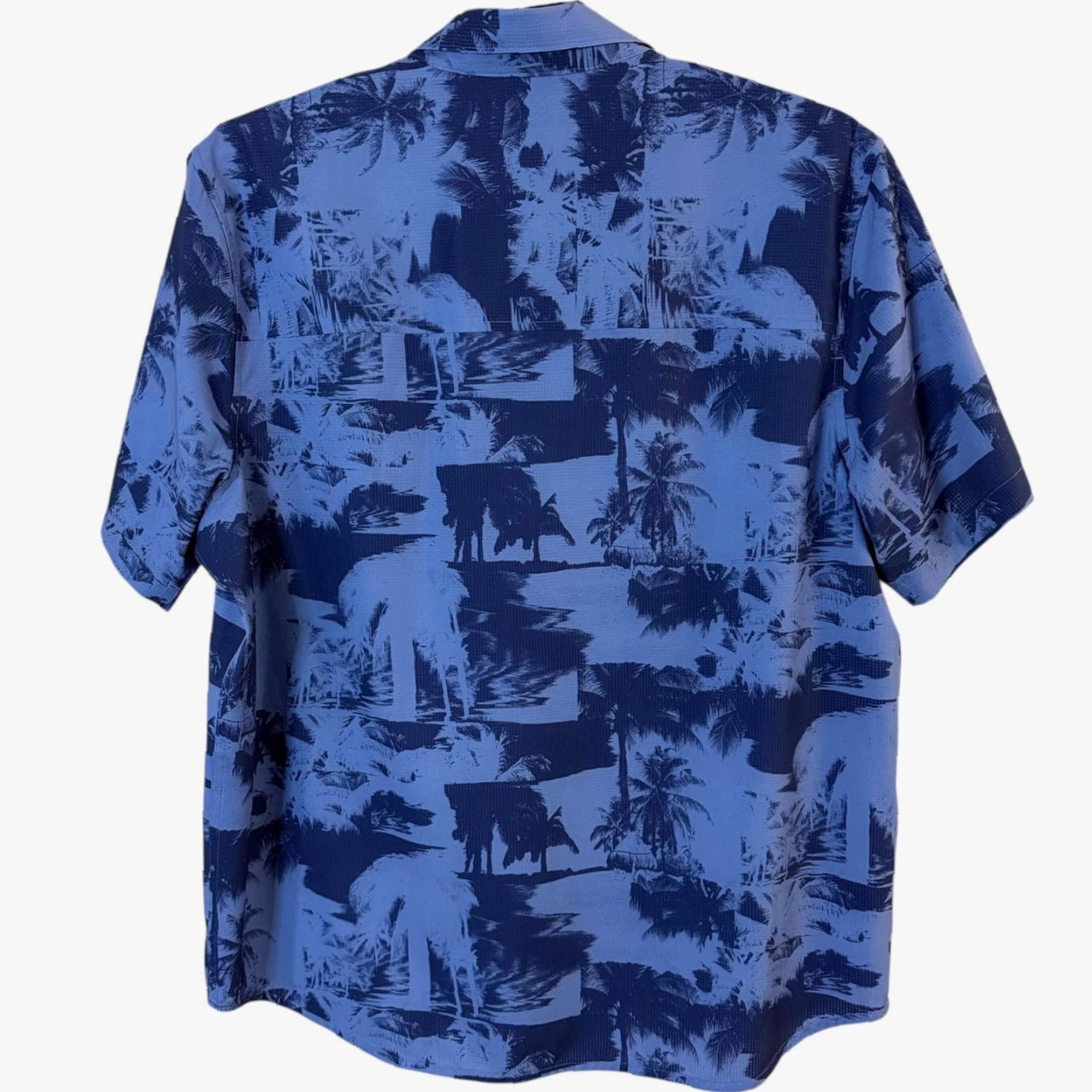 Tommy Bahama VINTAGE Tommy Bahama Camp Shirt Blue IslandZone Short-Sleeve Button-Up UPF-30+ Men XL Summer Beach Hawaiian Tropical Size US XL / EU 56 / 4 - 4 Thumbnail