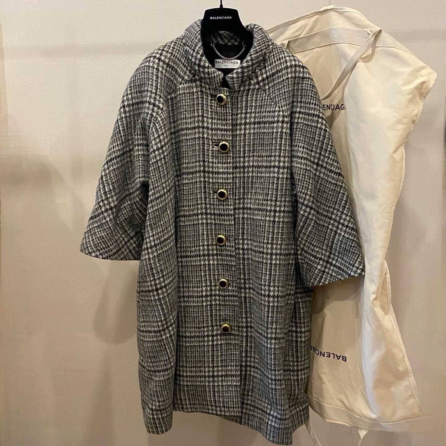 Balenciaga Balenciaga Check Coat Size 34 Size XXS / US 00 / IT 34 - 1 Thumbnail