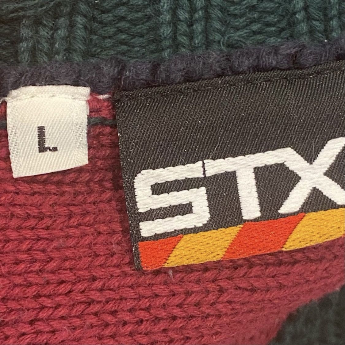 Vintage Vintage 80s Lacrosse LAX Cable Knit Prep School Sweater Size US L / EU 52-54 / 3 - 5 Thumbnail