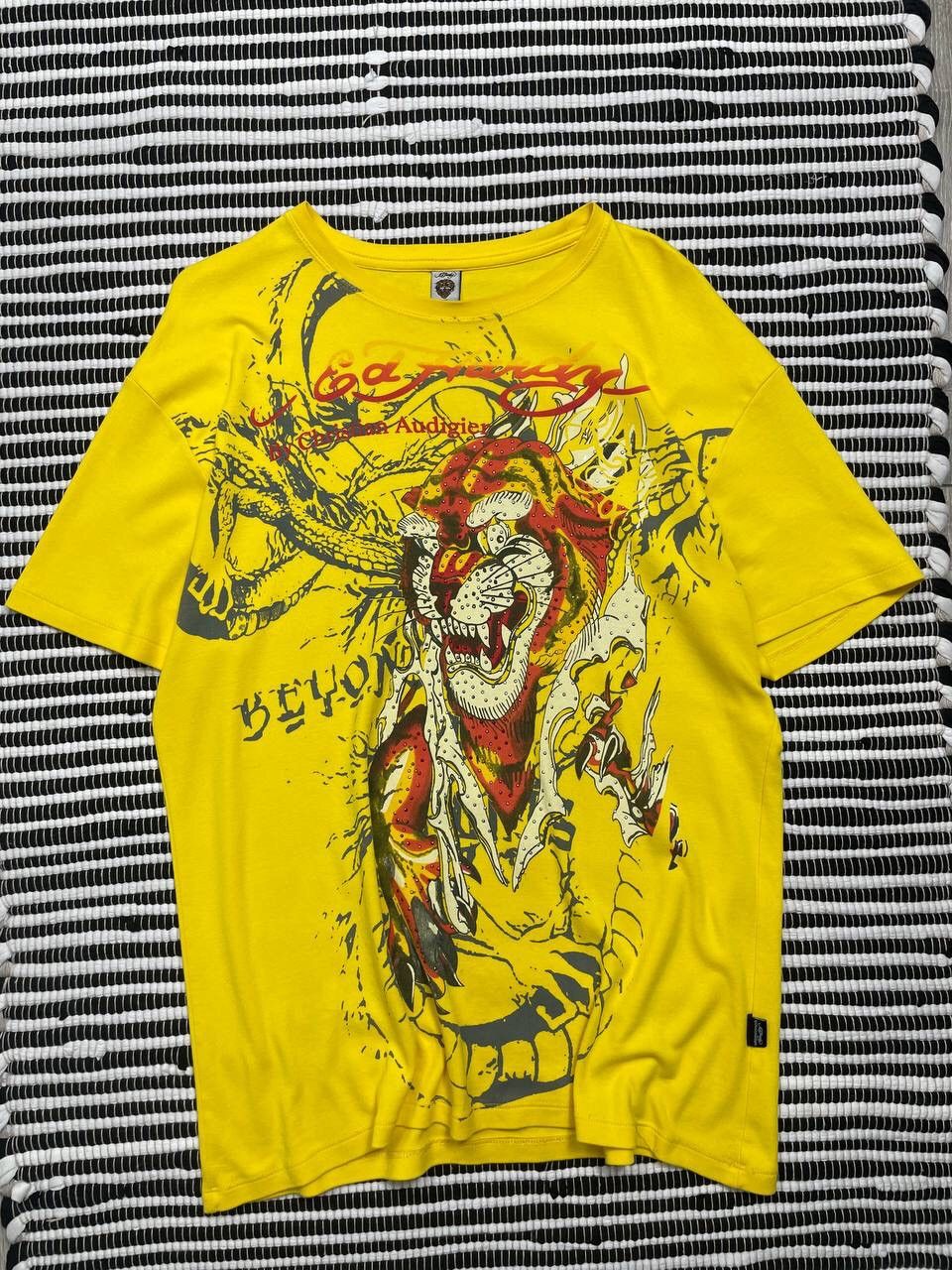 Ed Hardy × Japanese Brand × Vintage Vintage Ed Hardy Christian Audigier Tee T-Shirt Y2K Size US XXL / EU 58 / 5 - 1 Thumbnail