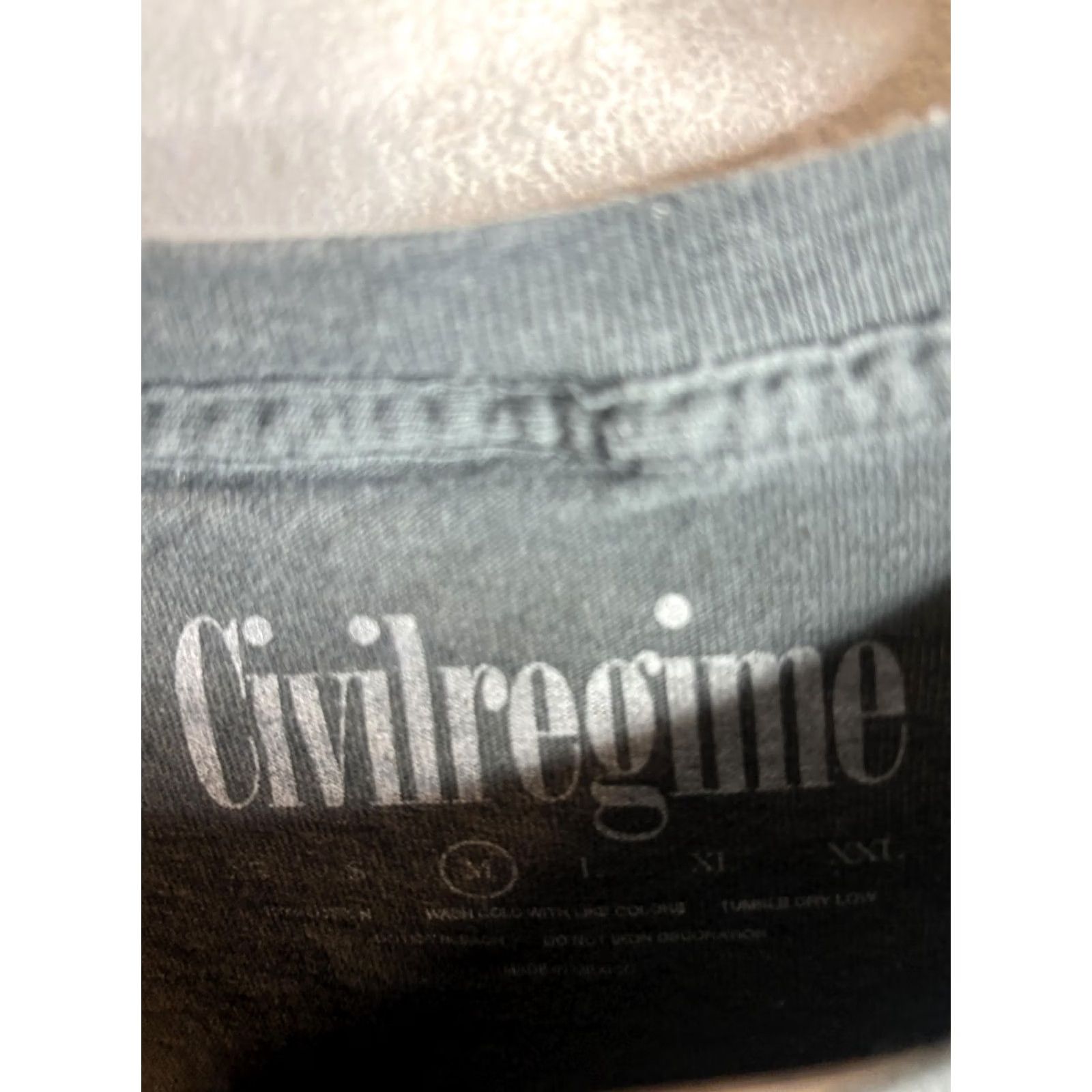 Vintage Civil Regime Shirt Mens Medium Gray Blooming Through Chaos Graphic T-Shirt Size US M / EU 48-50 / 2 - 3 Thumbnail
