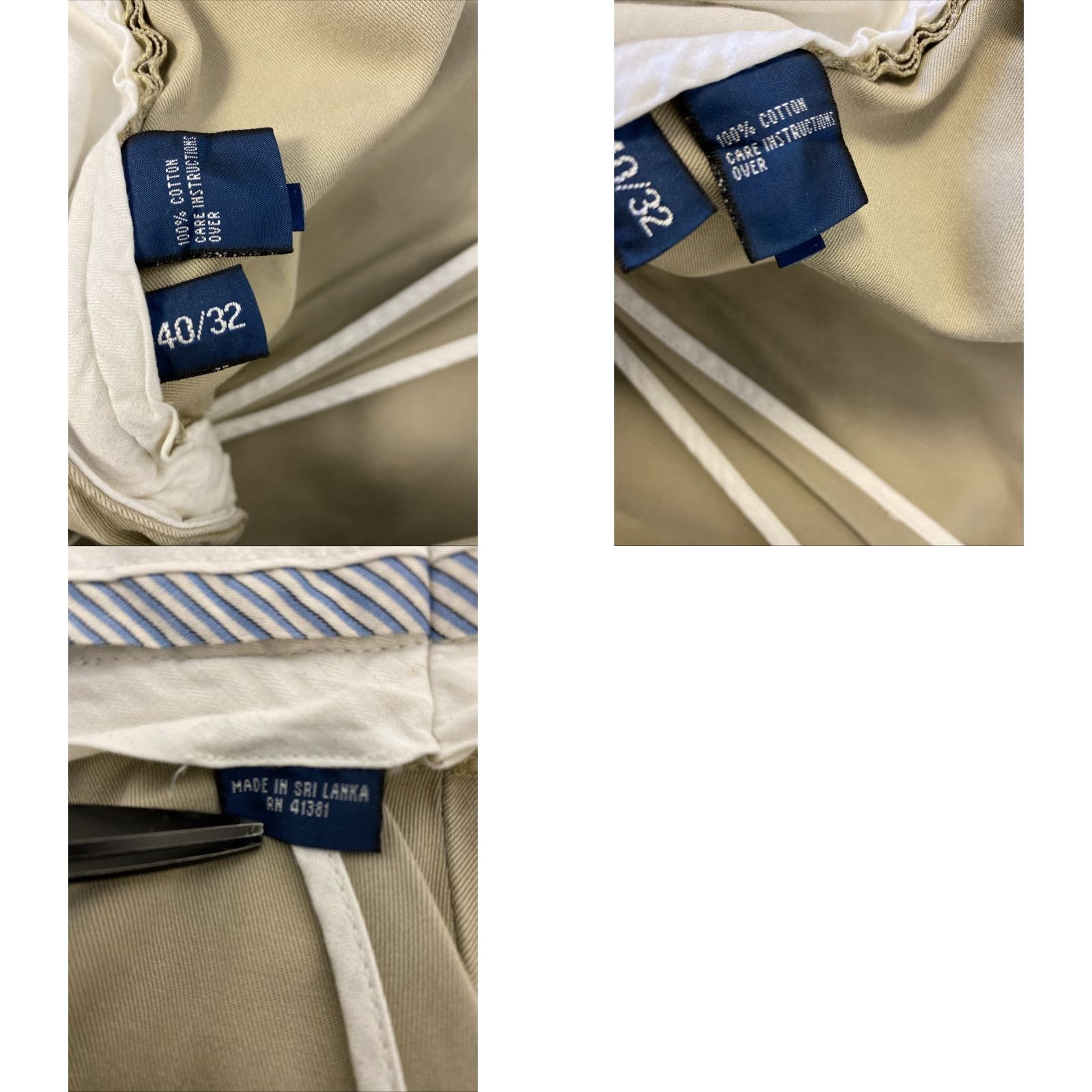 Polo Ralph Lauren VINTAGE Polo Ralph Lauren Men's Chino Trousers Dress Pants Casual Business Wedding Fall Winter 40x32 Tan Size US L / EU 52-54 / 3 - 8 Thumbnail