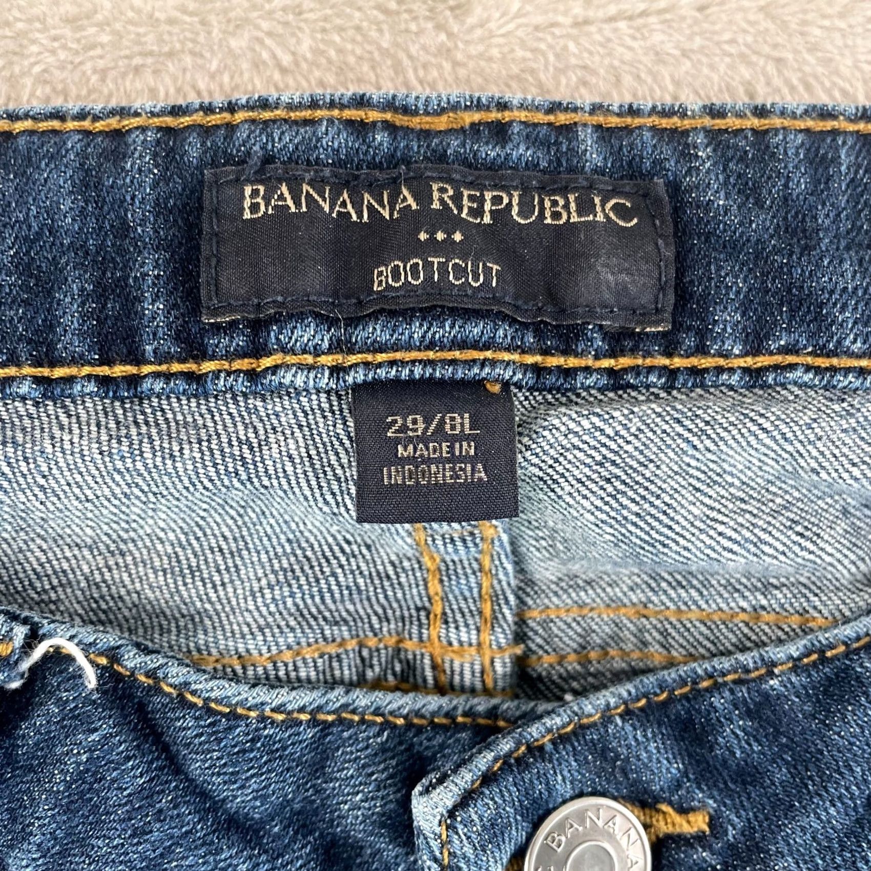 Banana Republic Banana Republic Jeans Women 30x35 Blue Denim Bootcut 5-Pocket Pockets Flap N/A Denim Vintage No Size 30" / US 8 / IT 44 - 2 Thumbnail