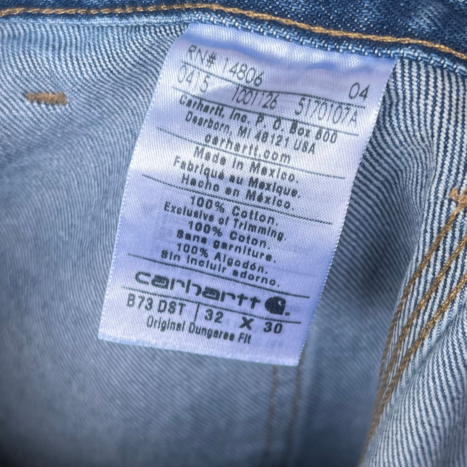 Carhartt × Vintage Carhartt blue denim jeans double knee work carpenter pants Size US 30 / EU 46 - 7 Thumbnail
