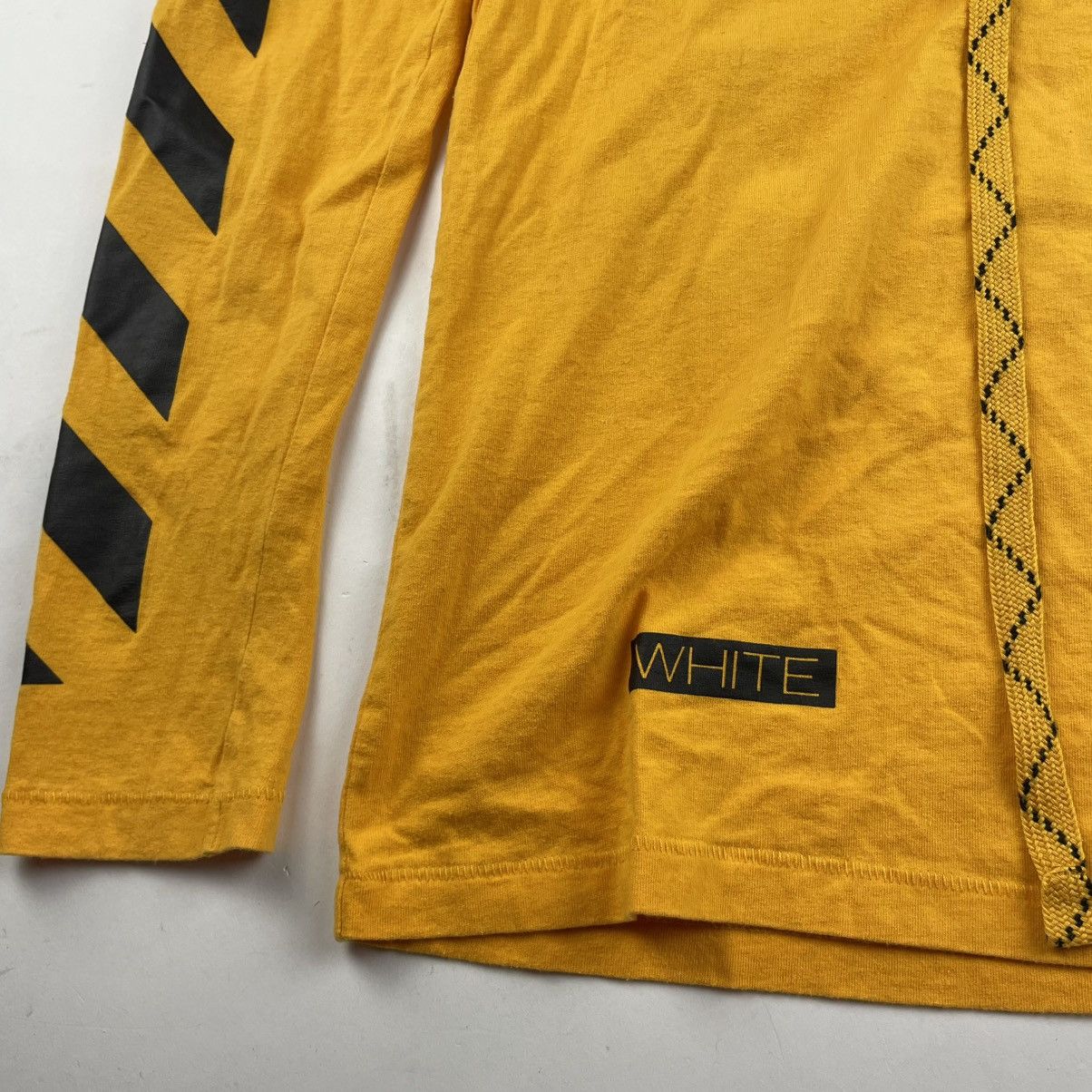 Off-White 2014 Off-White C/O VIRGIL 13 Stripe Print Yellow Mens XS S Size US S / EU 44-46 / 1 - 9 Thumbnail