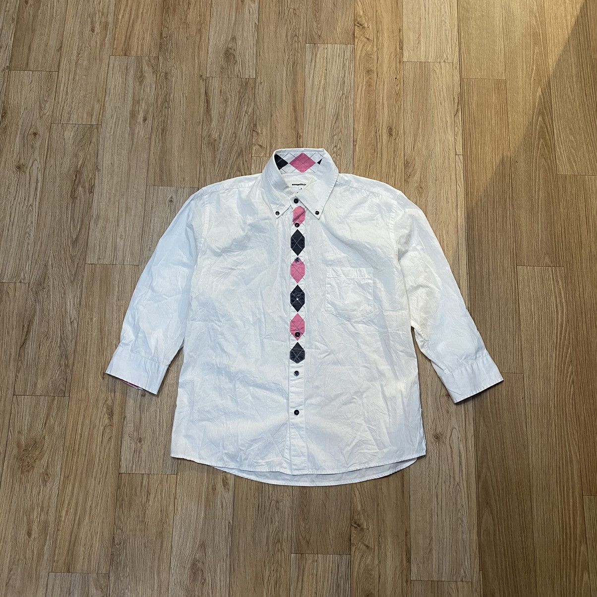 Japanese Brand 2000s Semantic Design Slim Fit Shirts Button Up Size US L / EU 52-54 / 3 - 1 Thumbnail