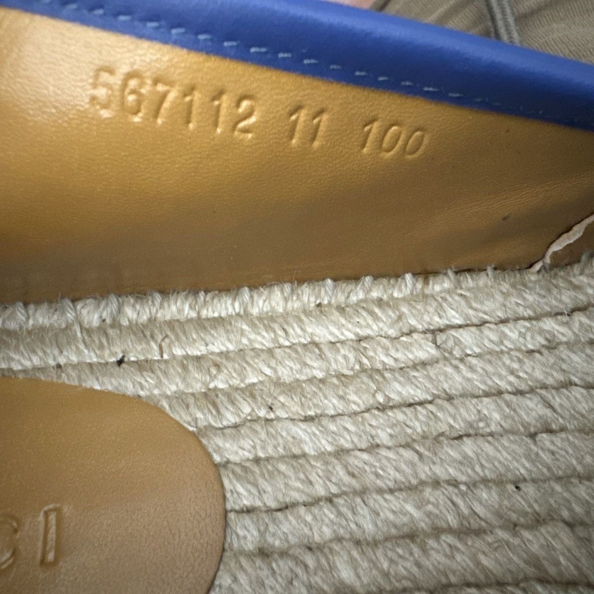 Gucci New Gucci Microguccissima Mens Leather Espadrilles sz G11 Size US 11.5 / EU 44-45 - 4 Thumbnail