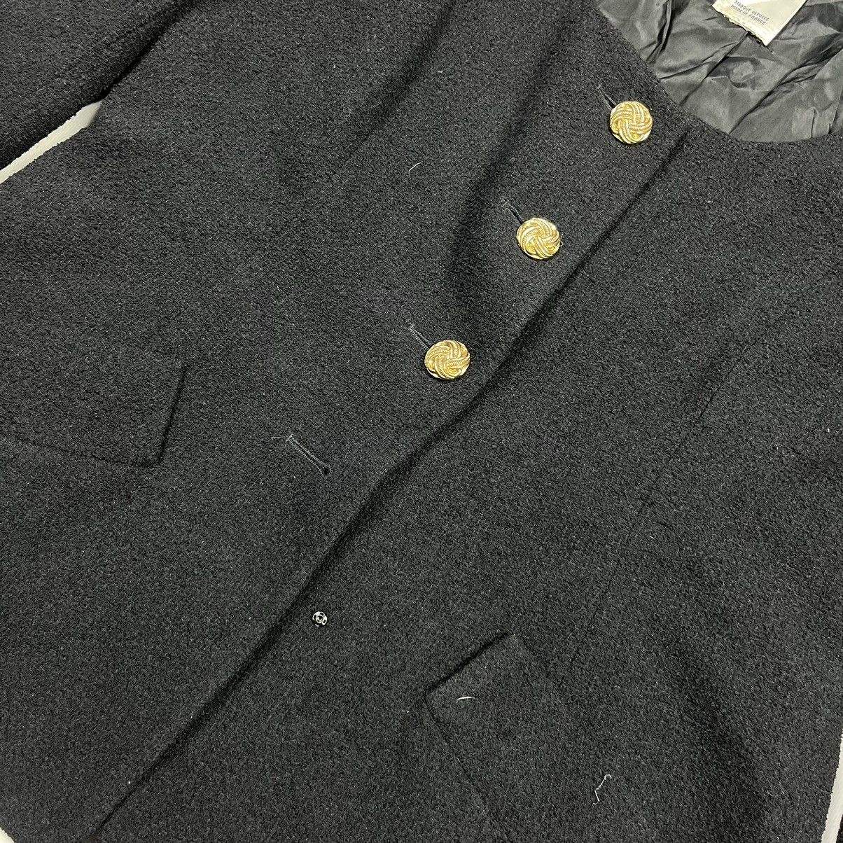 Celine Celine Vintage Luxury Wool Blazer Jacket Archival Black Size L / US 10 / IT 46 - 7 Thumbnail