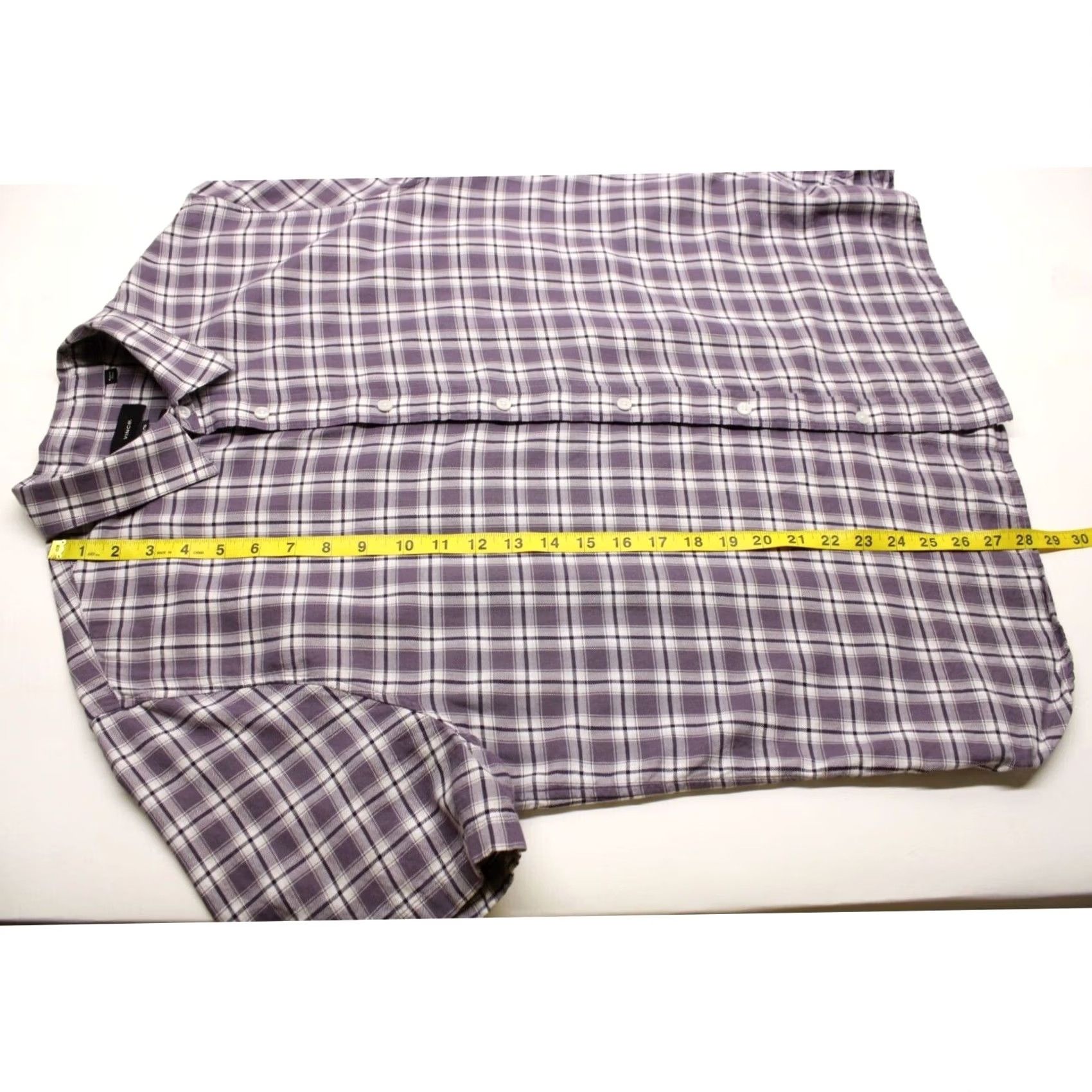 Vince Vince Men's Plaid Short Sleeve Shirt Button Down XL Multicolor Classic Designer Size US XL / EU 56 / 4 - 7 Thumbnail