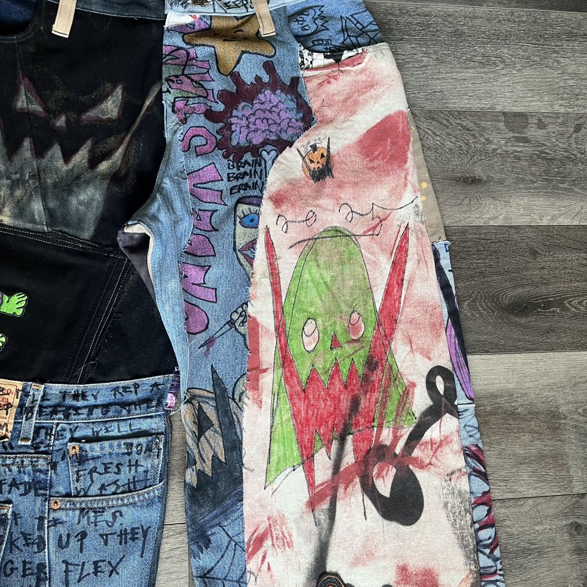 Asspizza Asspizza PWYW Pay What You Want Denim Jeans Patchwork Custom Size US 38 / EU 54 - 10 Thumbnail