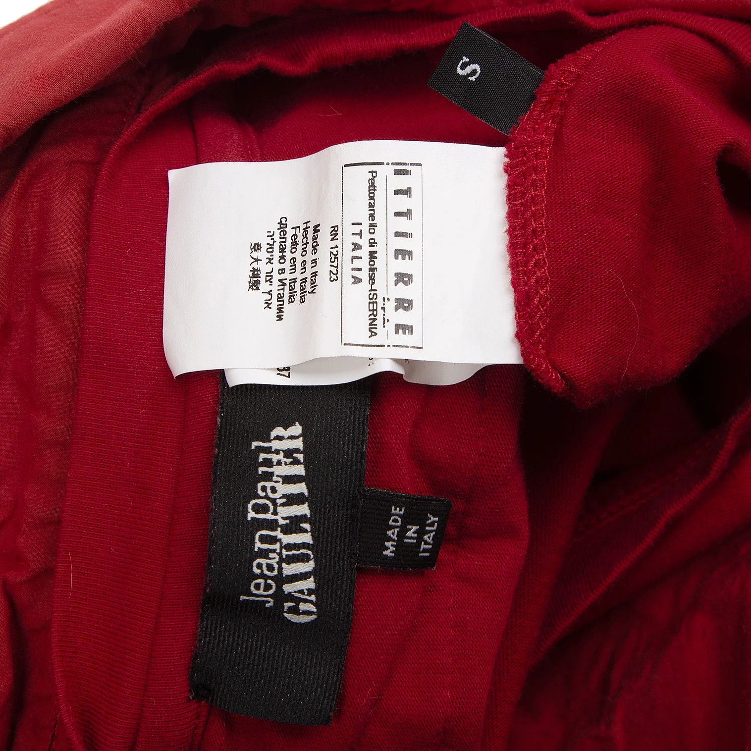 Jean Paul Gaultier Red Polo Shirt with Shirt Docking, Size S Size US S / EU 44-46 / 1 - 13 Thumbnail