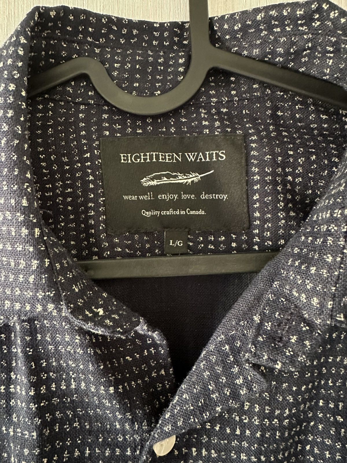 18 Waits Dylan shirt Indigo spots Size US L / EU 52-54 / 3 - 3 Thumbnail