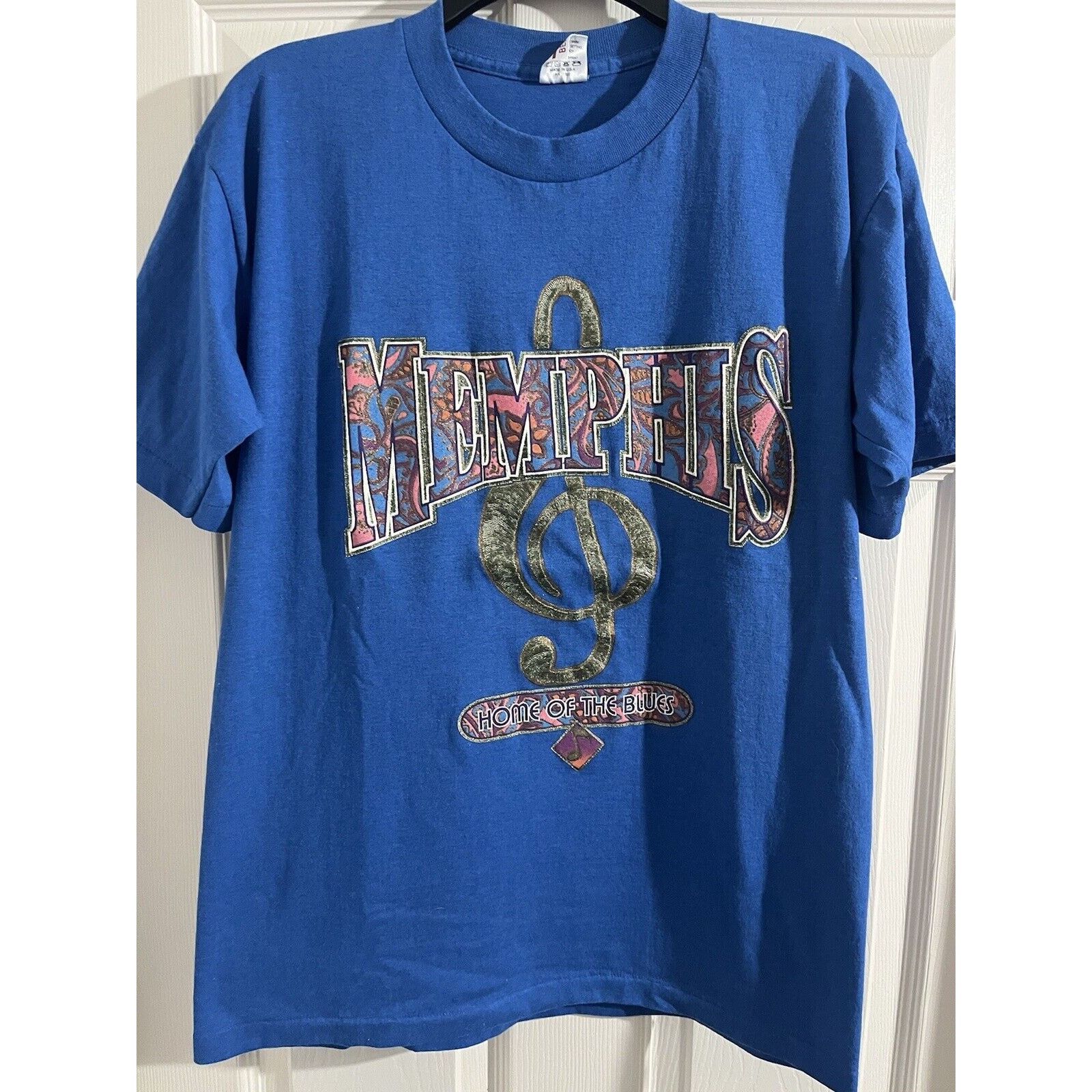 Other Vintage Memphis Home Of The Blues Shirt Single Stitch 1980’s Size US L / EU 52-54 / 3 - 1 Thumbnail