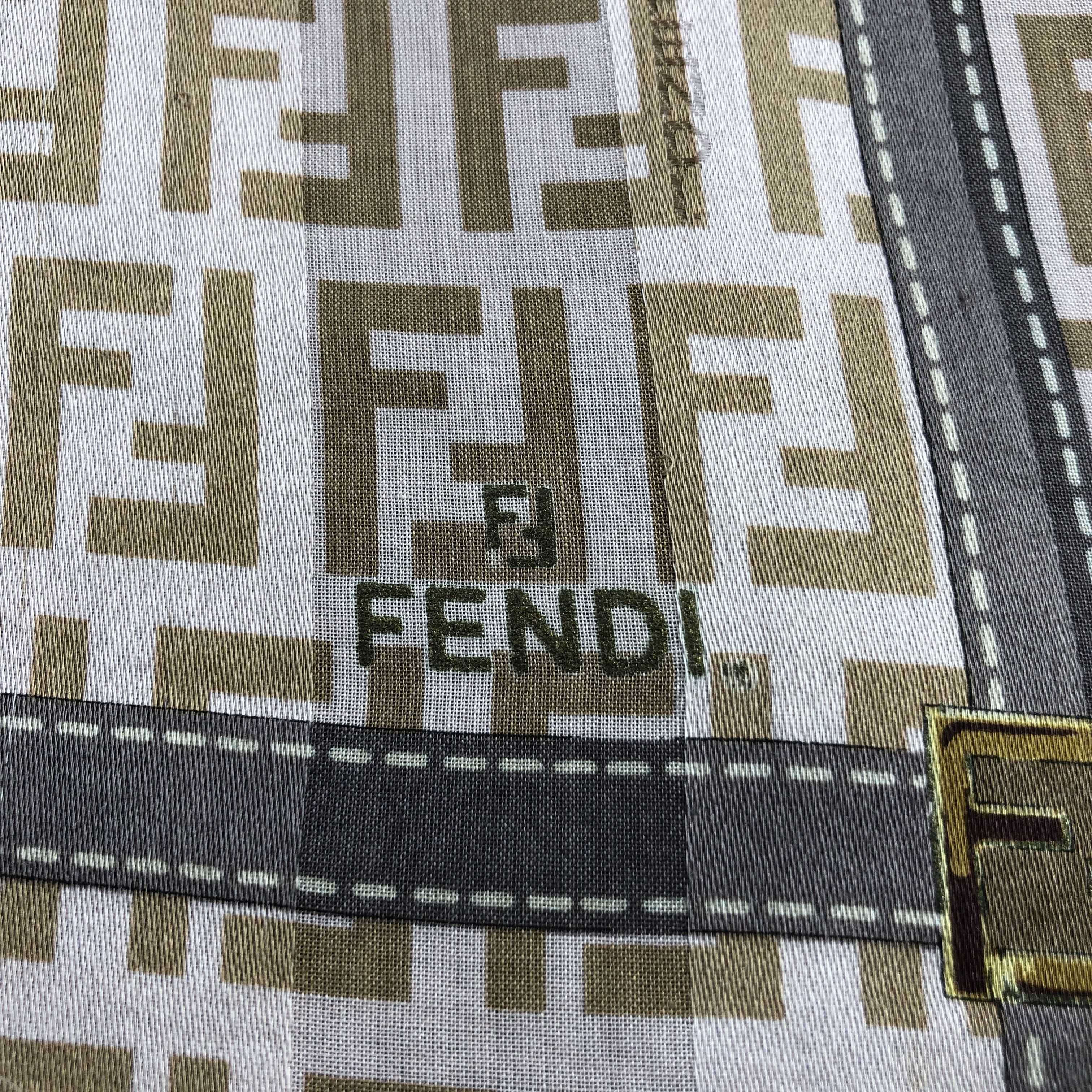 Vintage Fendi Monogram FF Handkerchief Neckerchief Bandana H2717 Size ONE SIZE - 4 Thumbnail