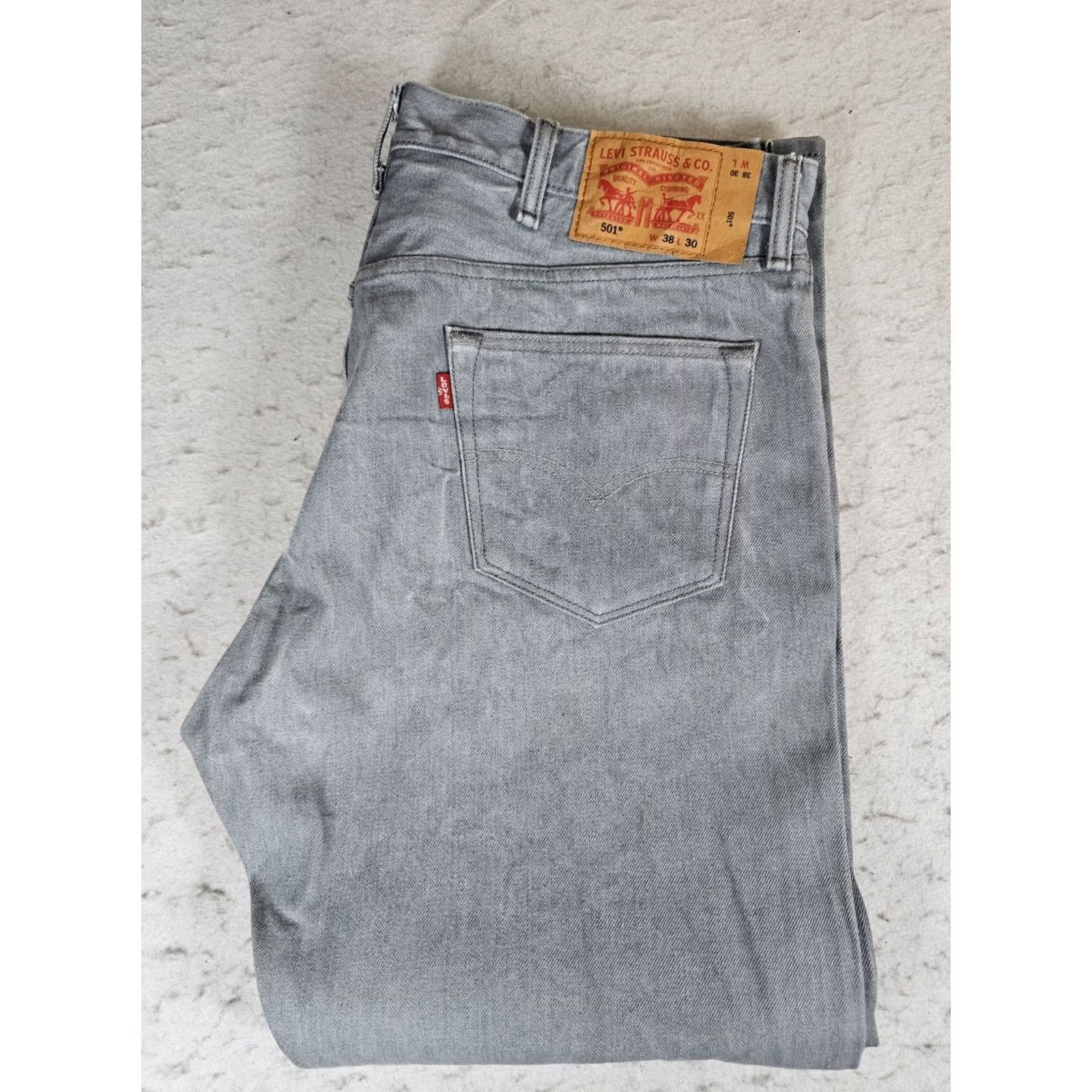 Levi's Vintage Levi's 501 Jeans Straight Leg Button Fly Denim Jeans Gray Mens 38x30 Retro 90s Regular Fit Size US 38 / EU 54 - 2 Thumbnail