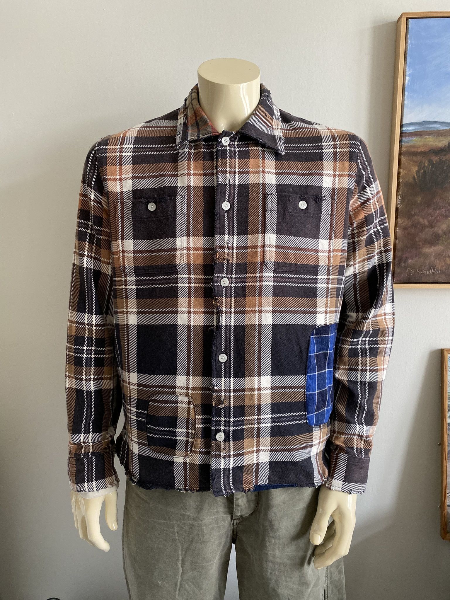Kapital DISTRESSED VINTAGE WASH CHECK SHIRT Size US M / EU 48-50 / 2 - 5 Thumbnail
