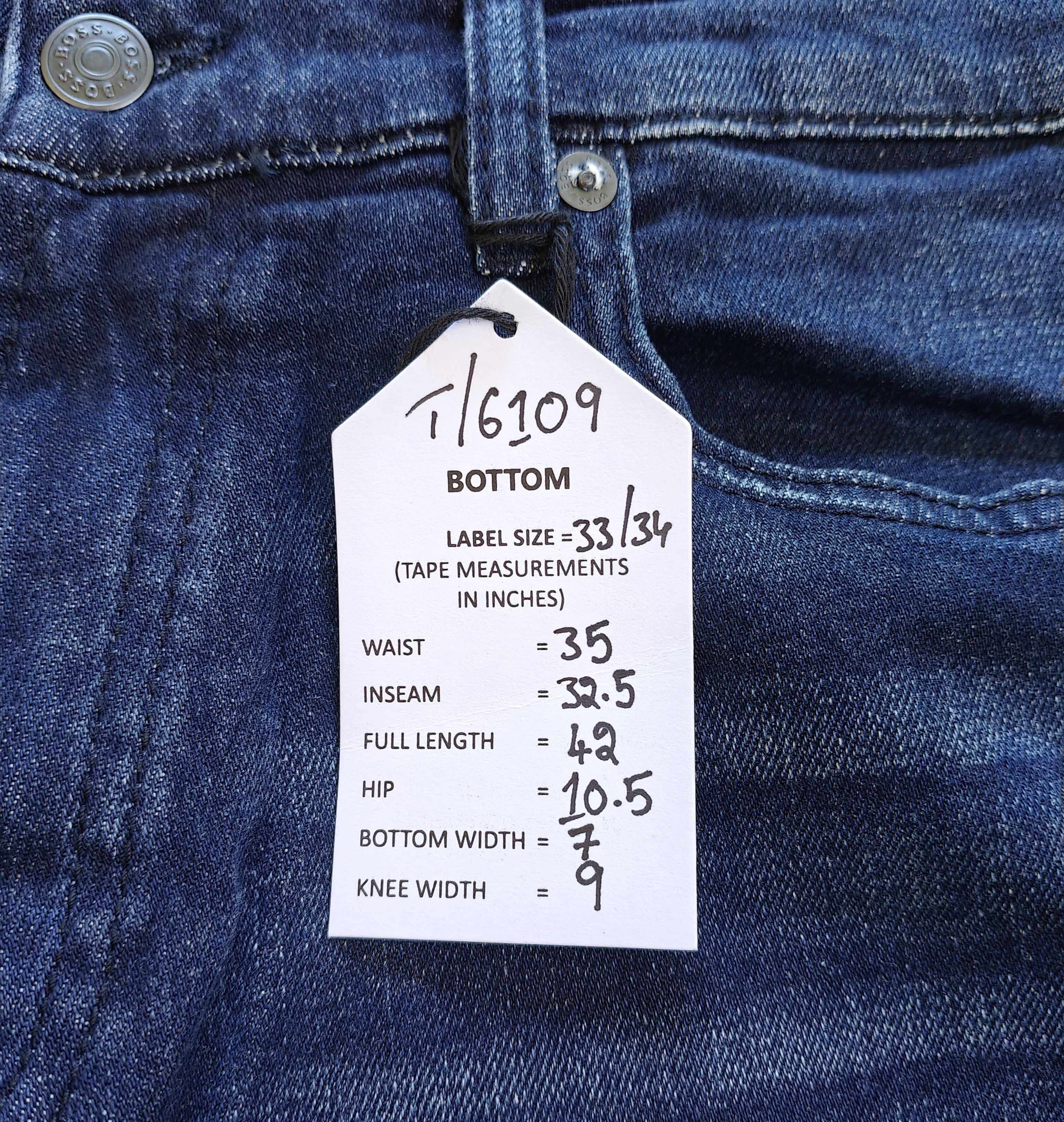 Hugo Boss HUGO BOSS RE.MAINE Regular fit Jeans Free Shipping T/6109 Size US 33 - 13 Thumbnail
