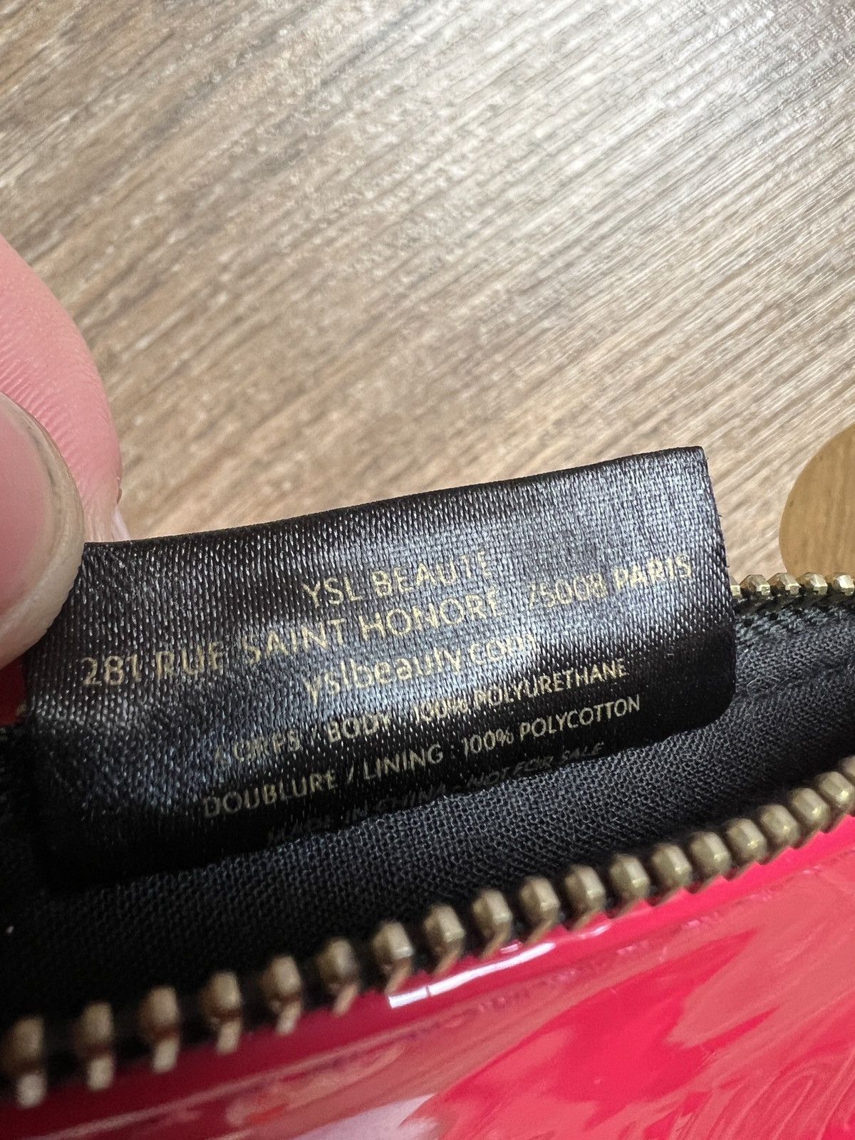 Vintage × Yves Saint Laurent Yves Saint Laurent Hot Red Makeup Bag With Zipper Size ONE SIZE - 5 Thumbnail