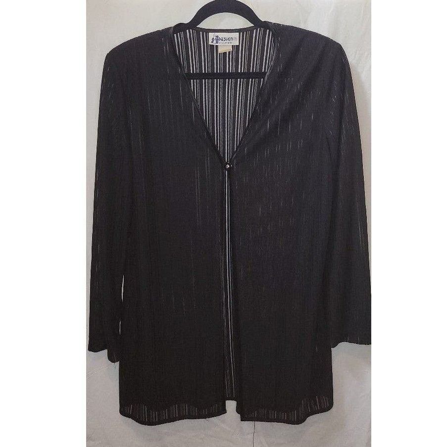 Other Design of California Black Pleated Long Sleeve Cardigan XL Size XL / US 12-14 / IT 48-50 - 1 Thumbnail