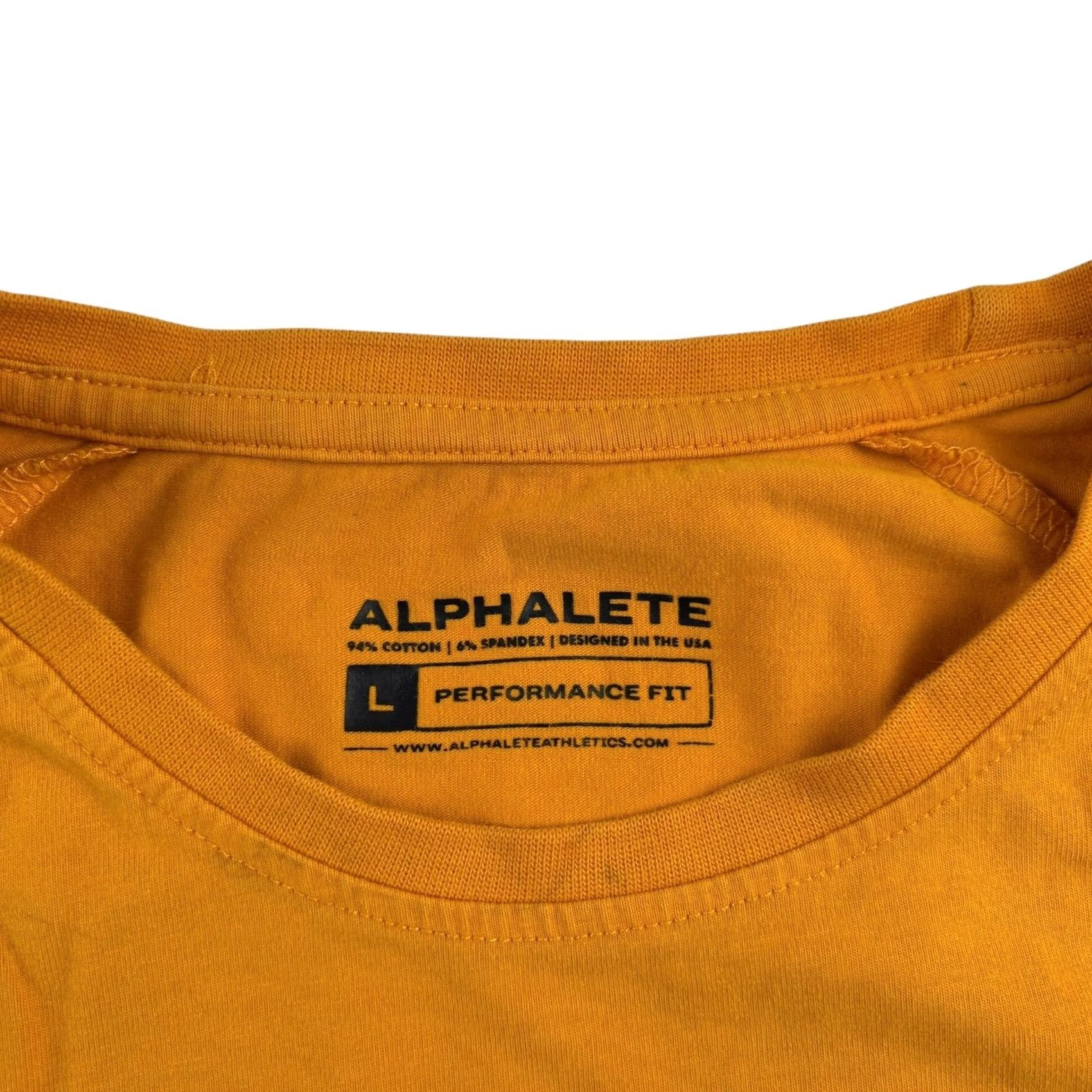 Vintage Alphalete T-Shirt Men’s Cotton Spandex Crew Neck Short Sleeve Yellow Large USA Vintage? (Adjusted title cannot include new info; result given) Size US L / EU 52-54 / 3 - 3 Thumbnail
