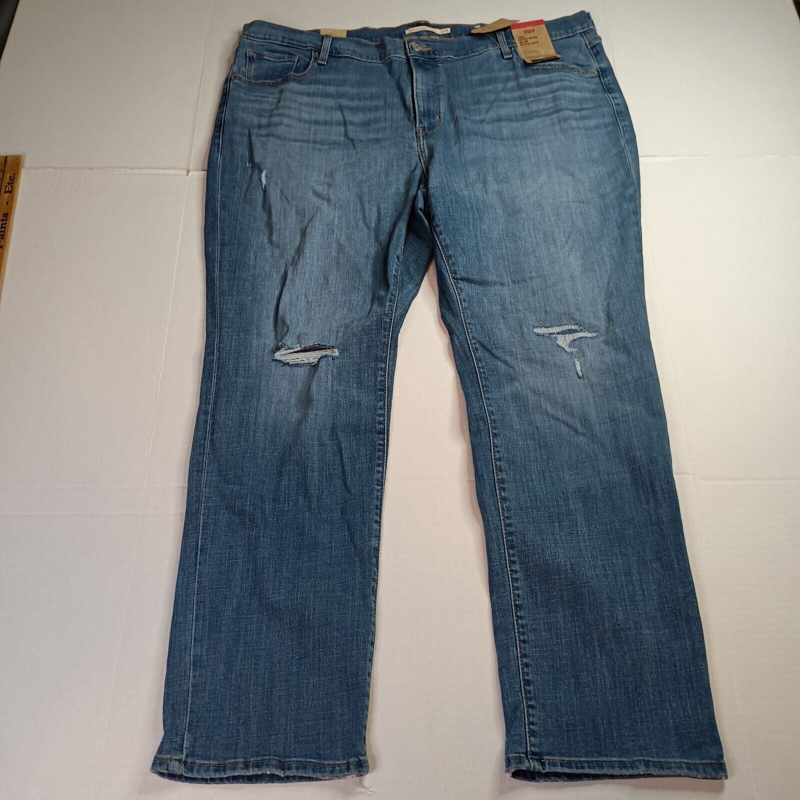 Levi's Levi's Jeans 724 High Rise Slim Jeans Womens Size 22W M Blue Size 42" / US 20 - 1 Thumbnail