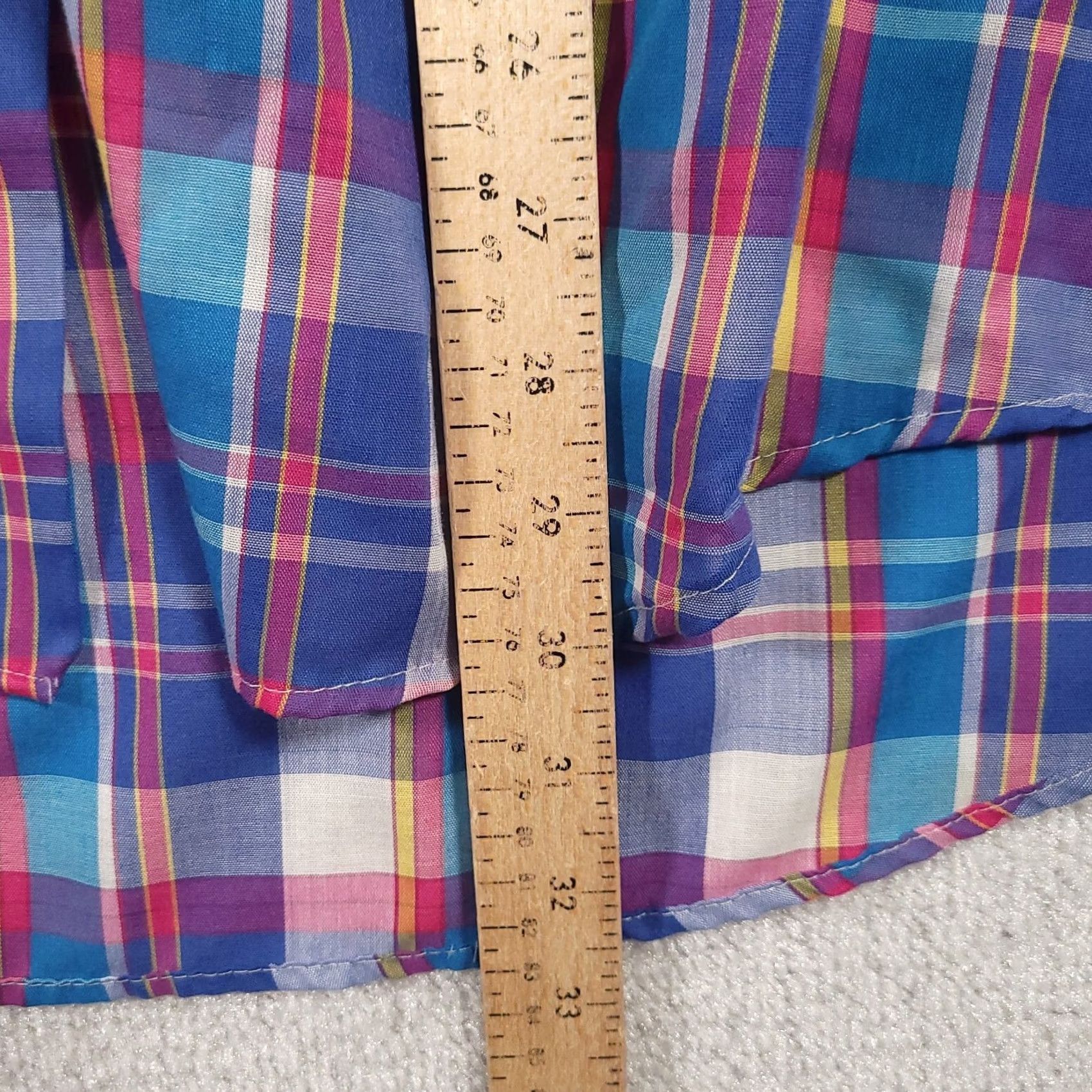 Vintage VINTAGE Bellcraft Western Rockabilly Shirt Mens 2XL Blue Pearl Snap Long Sleeve Plaid Size US XXL / EU 58 / 5 - 6 Thumbnail