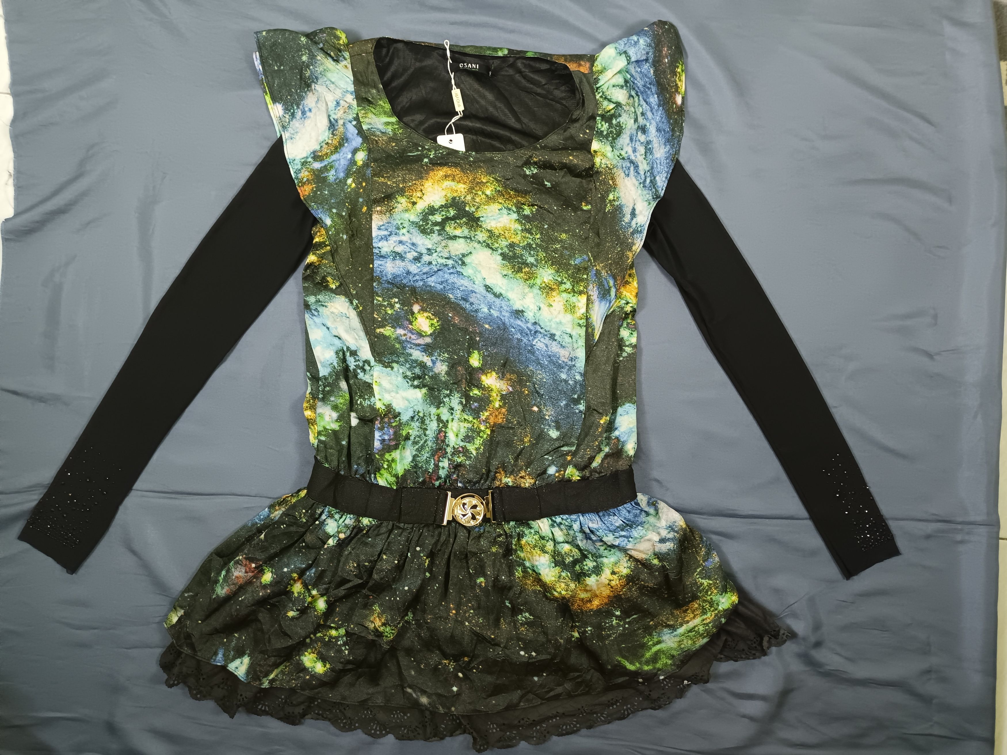 Japanese Brand OSANI Galaxi Print Long Sleeve Women Dress Size M / US 6-8 / IT 42-44 - 10 Thumbnail