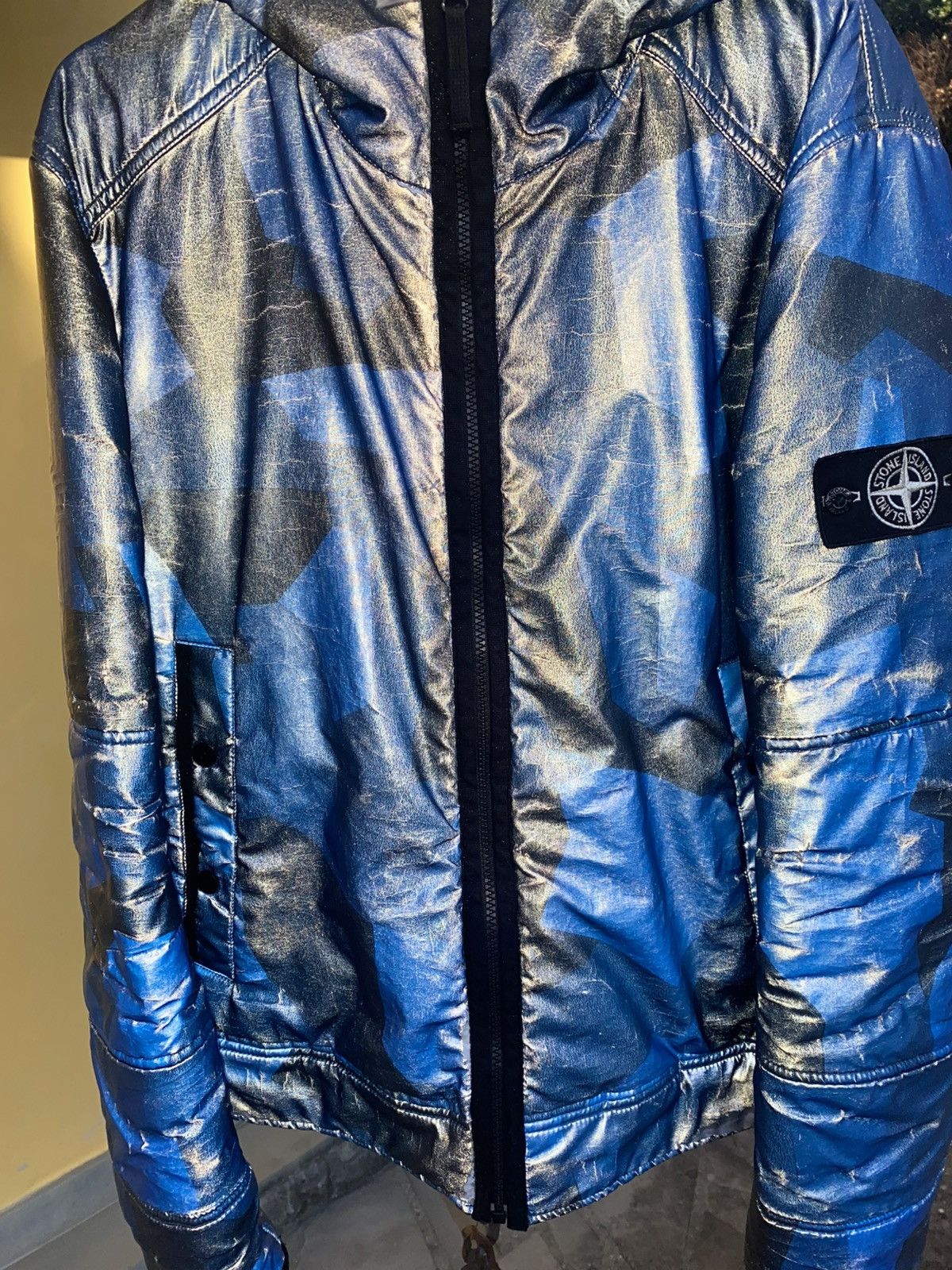 Stone Island Stone Island Reflective Camouflage Tg L Blu Giacchetto Size US L / EU 52-54 / 3 - 4 Thumbnail