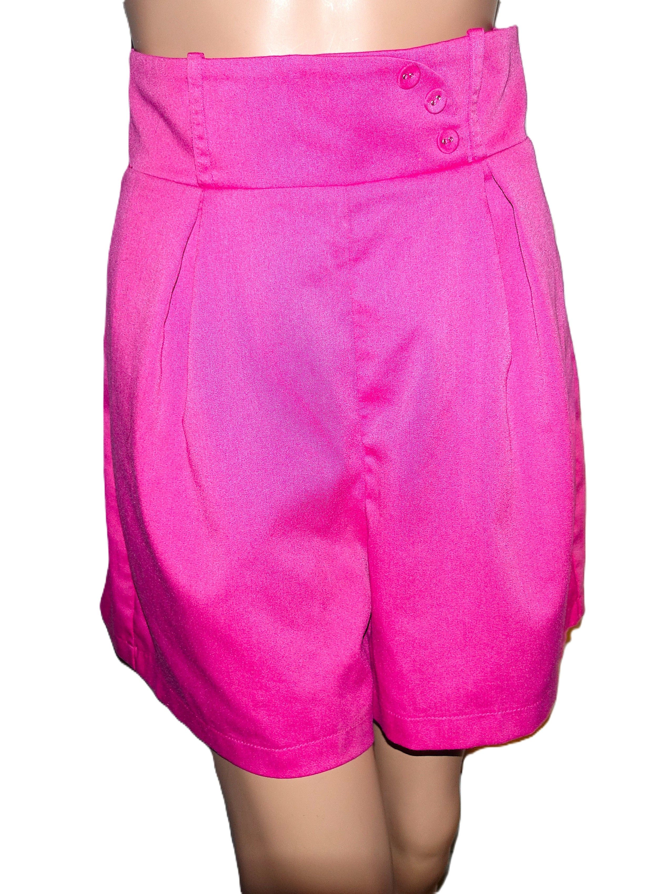 Other Voodoo Vixen Fuchsia High Waist Shorts 4 NWT Size 26" / US 2 / IT 38 - 2 Thumbnail