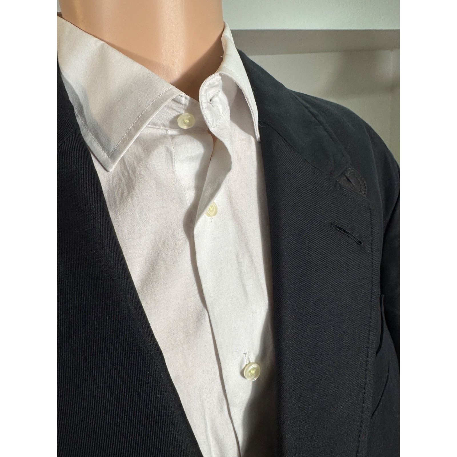 Tom Ford Tom Ford Black LInen Silk Leather Unstructured Blazer 56 46 Size 44R - 3 Thumbnail