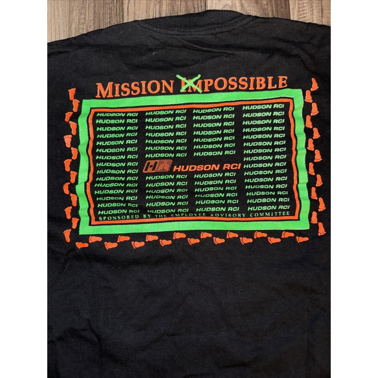 Vintage Oneita Single Stitch Made In USA Walk America T-Shirt Black Size US M / EU 48-50 / 2 - 6 Thumbnail