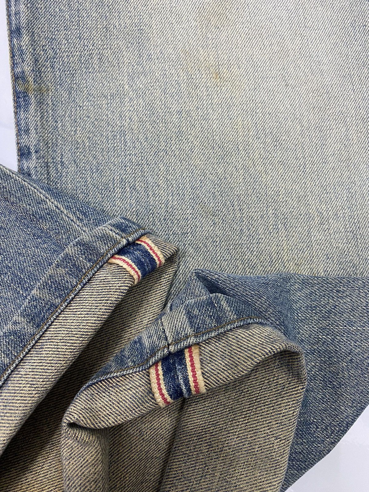 Kapital SELVEDGE DENIM BAGGY WRANGLER 80s FADED DISTRESSED DENIM Size US 27 - 9 Thumbnail