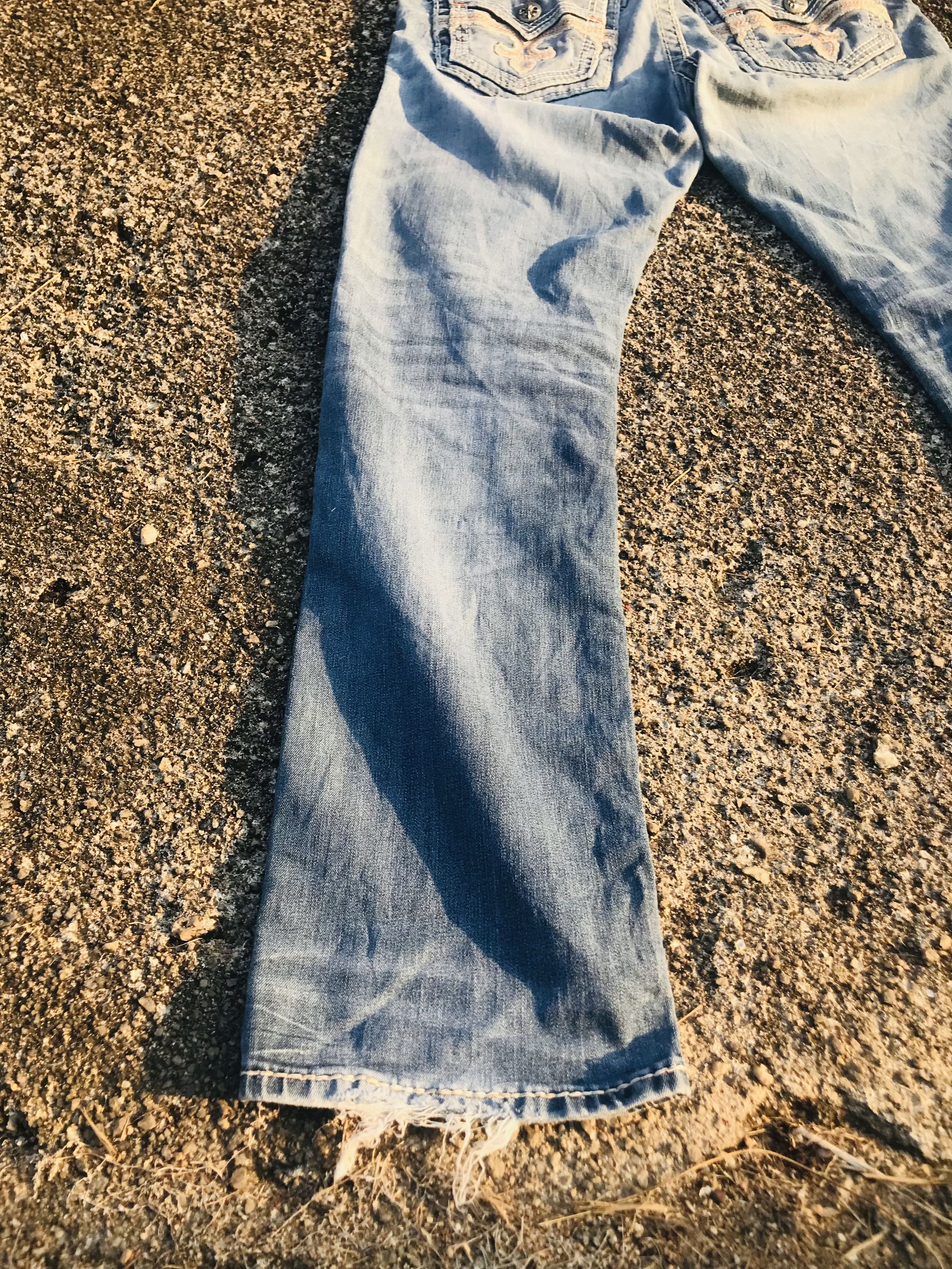 Rock Revival Double pocket Rock Revival distressed flared jeans Size US 33 - 3 Thumbnail