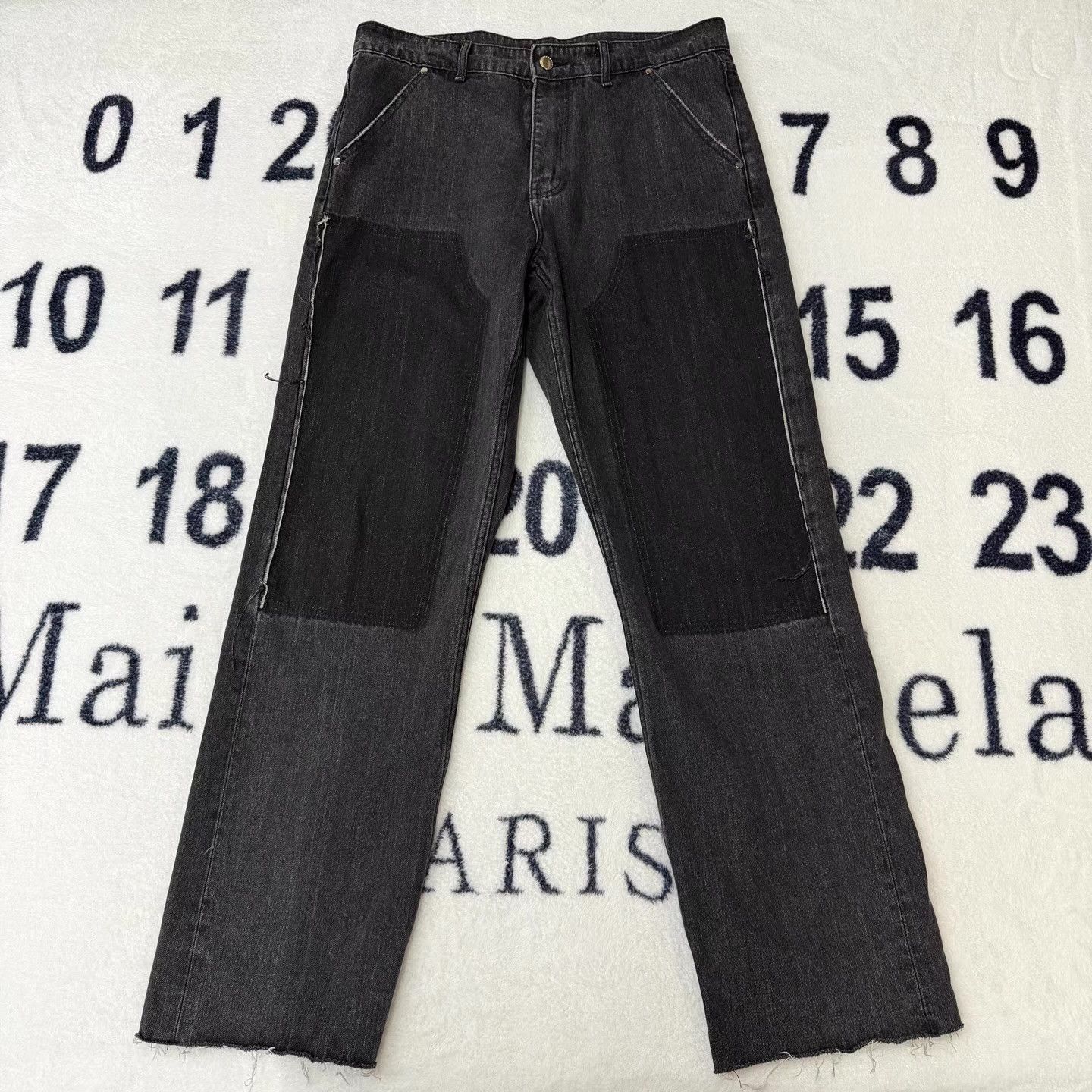 Askyurself Askyurself Black Washed Double-Knee Jeans Q10 Size US 38 / EU 54 - 1 Thumbnail