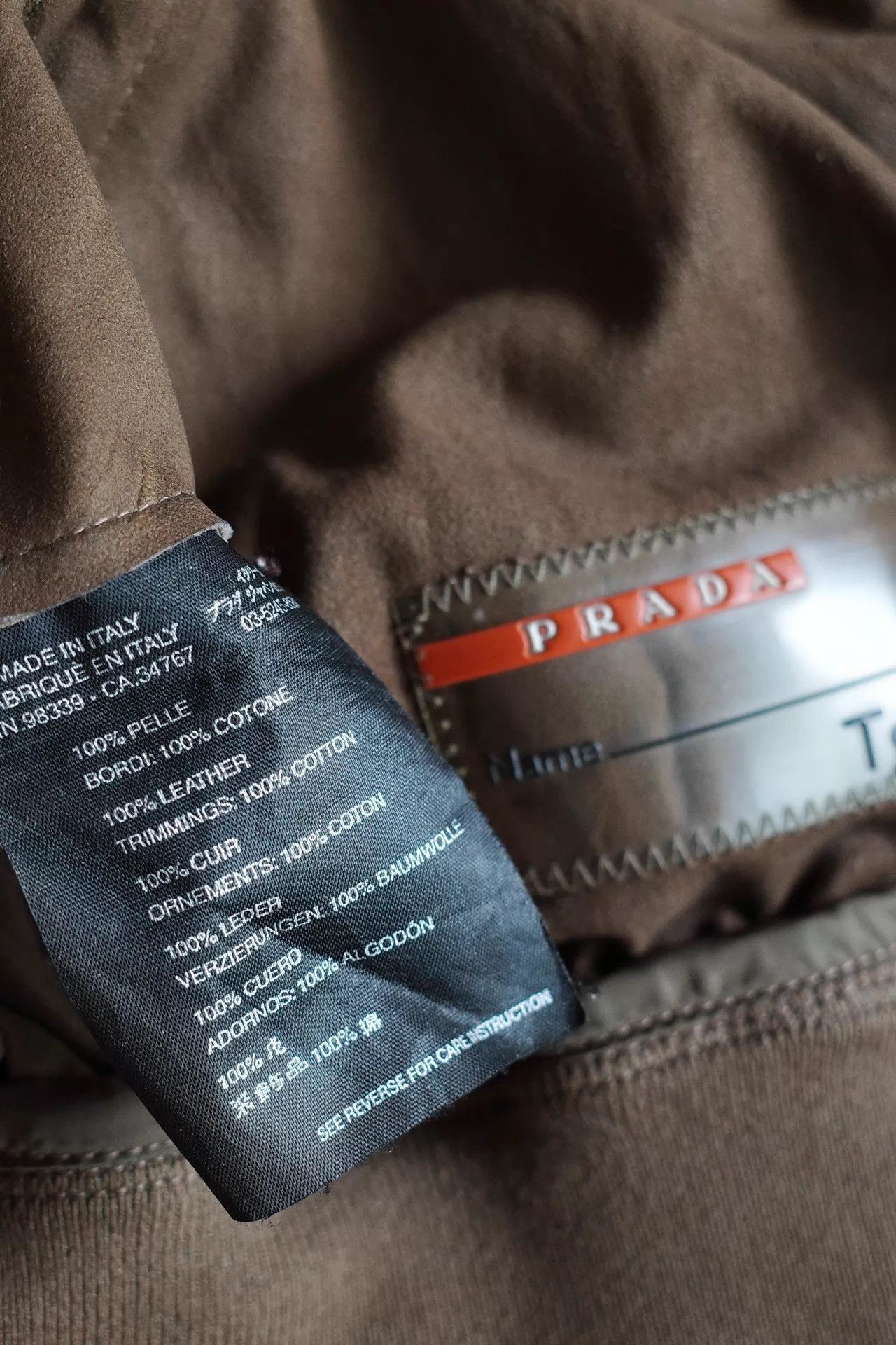 Prada Prada 90s Suede Zip Track Jacket Size US L / EU 52-54 / 3 - 7 Thumbnail
