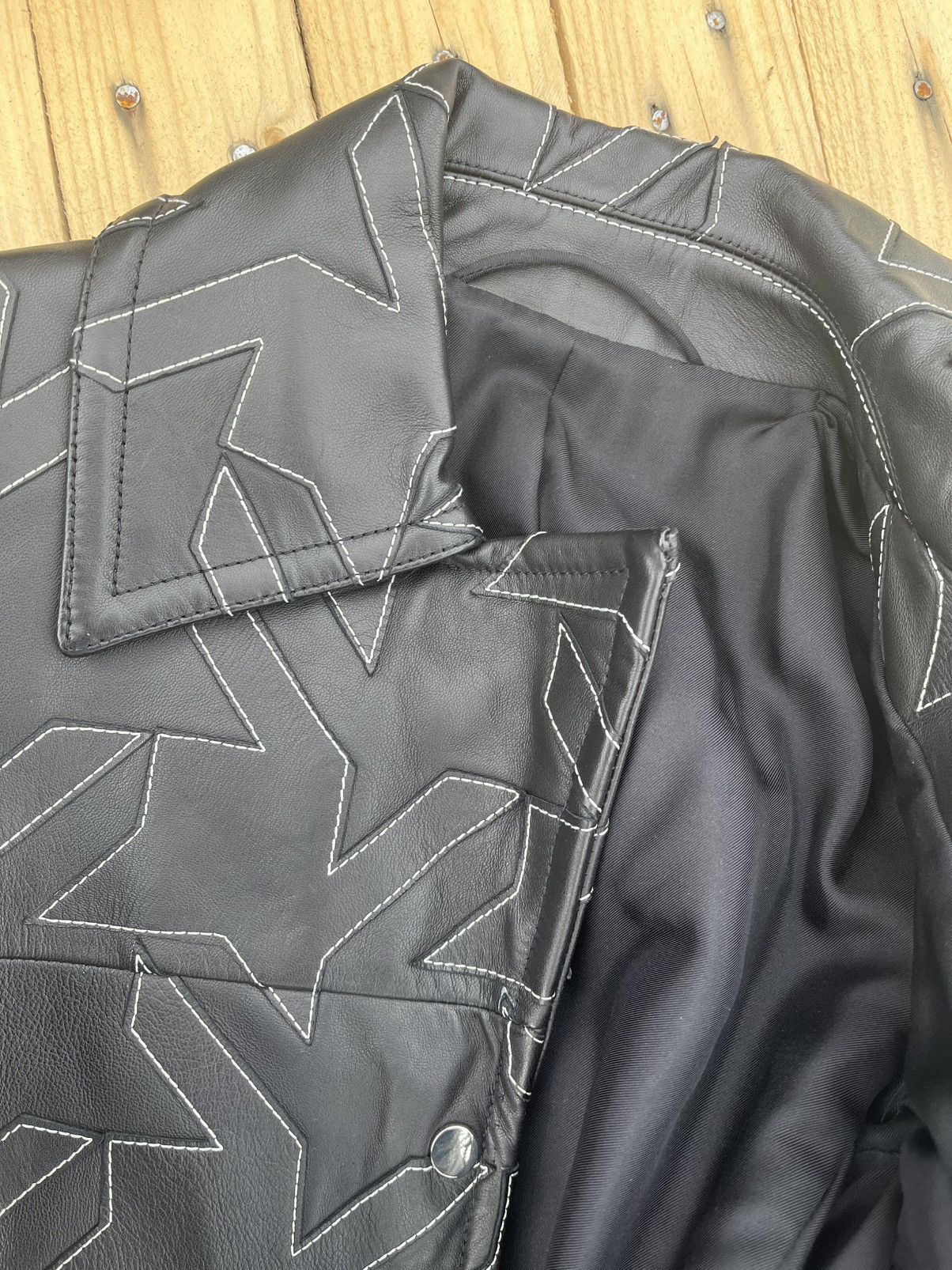 Helmut Lang SAMPLE HELMUT LANG HOUNDSTOOTH LEATHER JACKET Size US XS / EU 42 / 0 - 3 Thumbnail