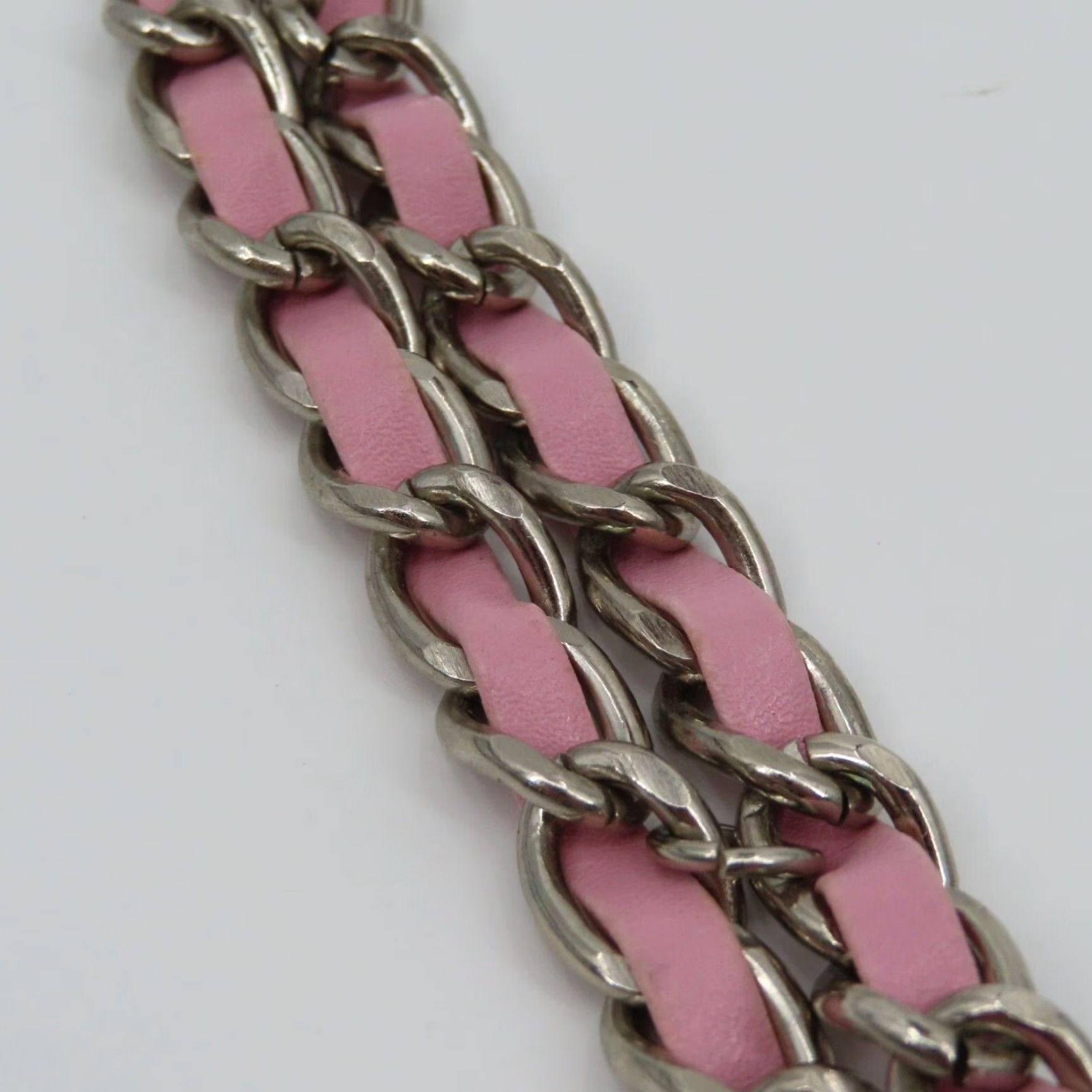 Vintage VINTAGE Silver Tone Metal Rhinestone Heart Chain Waist Belt Womens OSFM One Size Size ONE SIZE - 6 Thumbnail