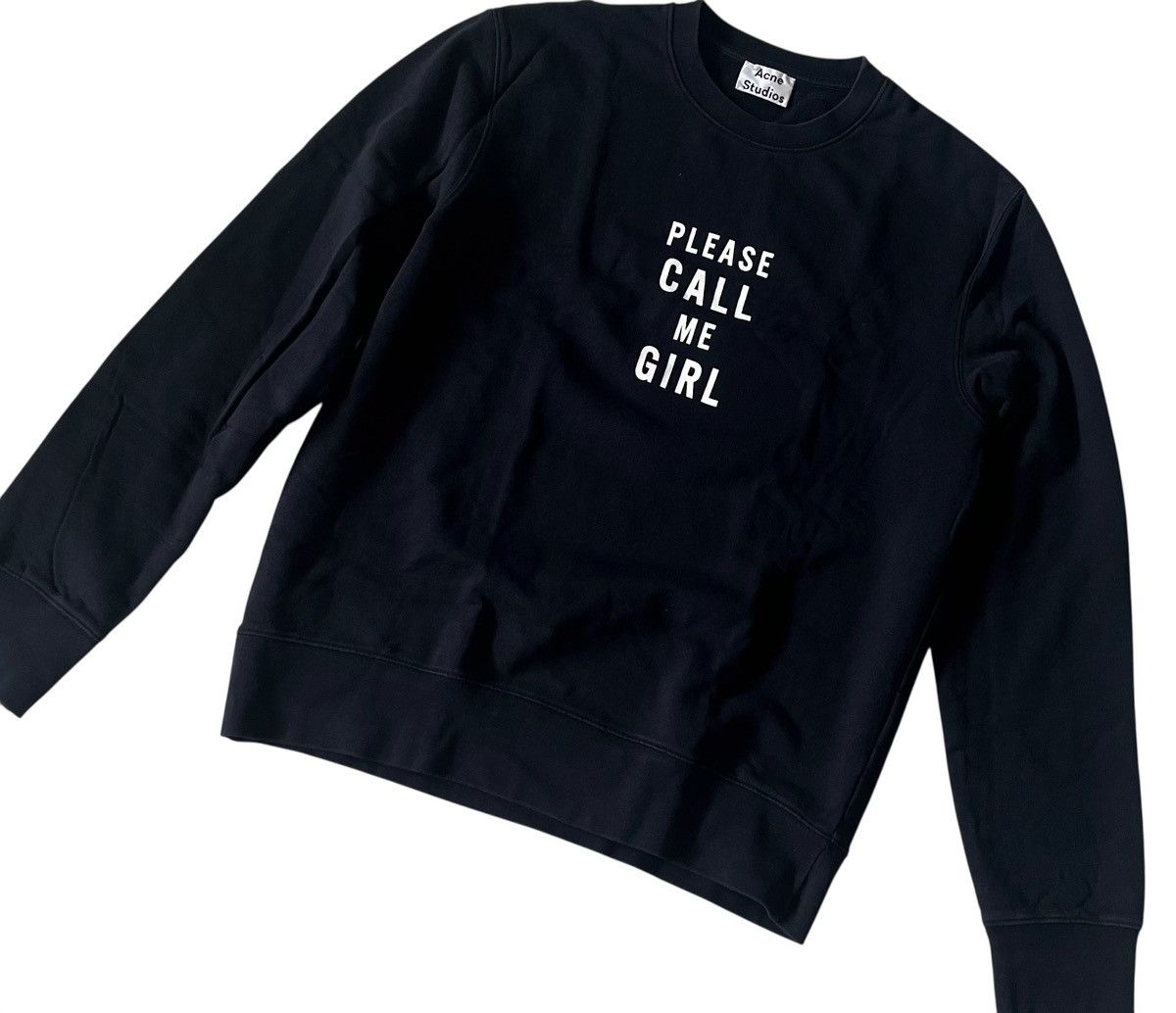 Acne Studios Acne studios “please call me girl” black sweatshirt Size US M / EU 48-50 / 2 - 2 Thumbnail