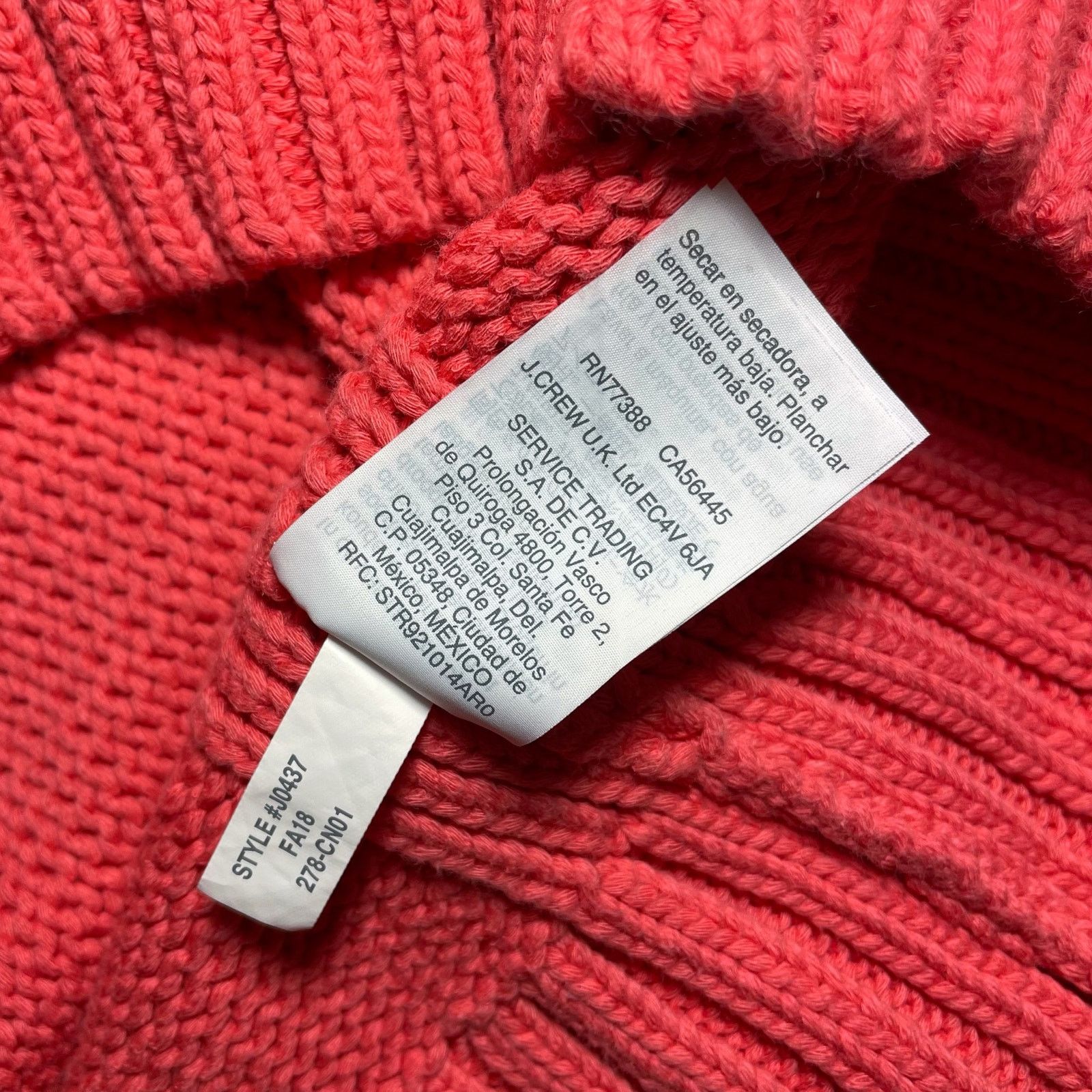 J.Crew J. Crew Always 1988 Rollneck Knit Sweater Coral - Size XS Size XS / US 0-2 / IT 36-38 - 4 Thumbnail
