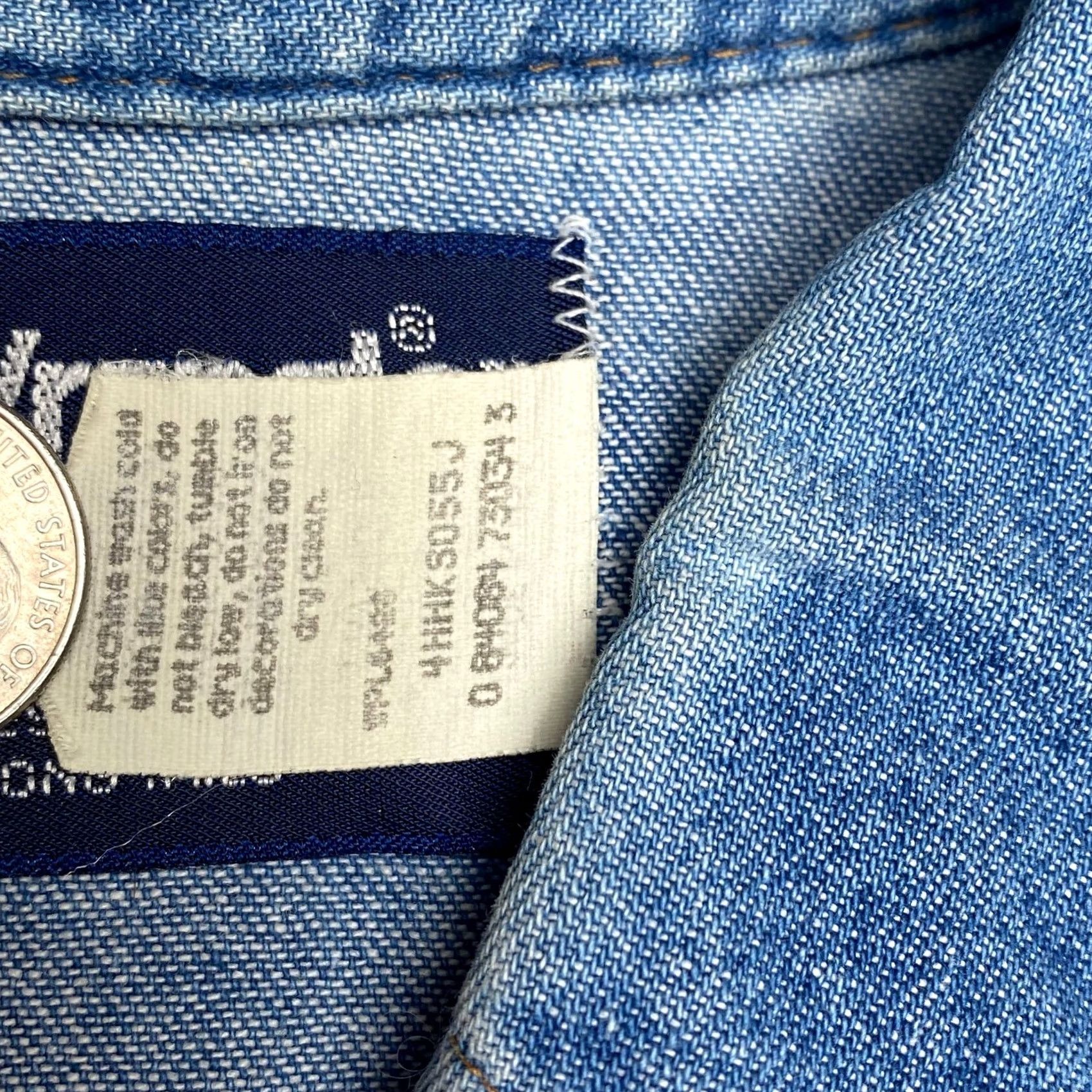 Wrangler Vintage Wrangler NFR National Finals Rodeo Denim Pearl Snap Western 1994 Small Size US S / EU 44-46 / 1 - 6 Thumbnail