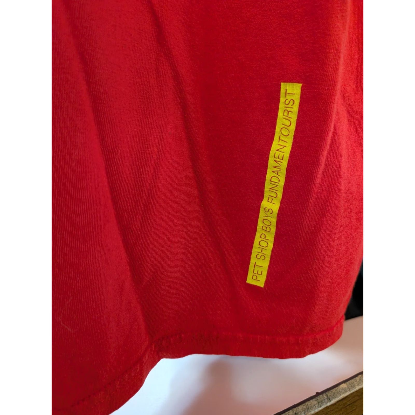 Vintage VINTAGE Pet Shop Boys Fundamentourist Tour 2006 Shirt L Red Cotton Logo Men Short Sleeve Crew Neck Size US L / EU 52-54 / 3 - 6 Thumbnail