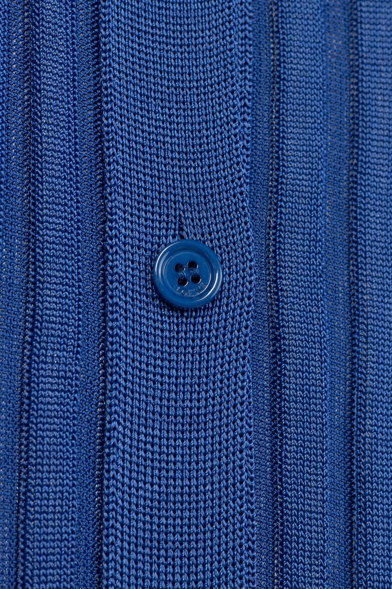 Loewe Loewe Night Blue Ribbed-Knit Buttoned Midi Dress Size M / US 6-8 / IT 42-44 - 9 Thumbnail
