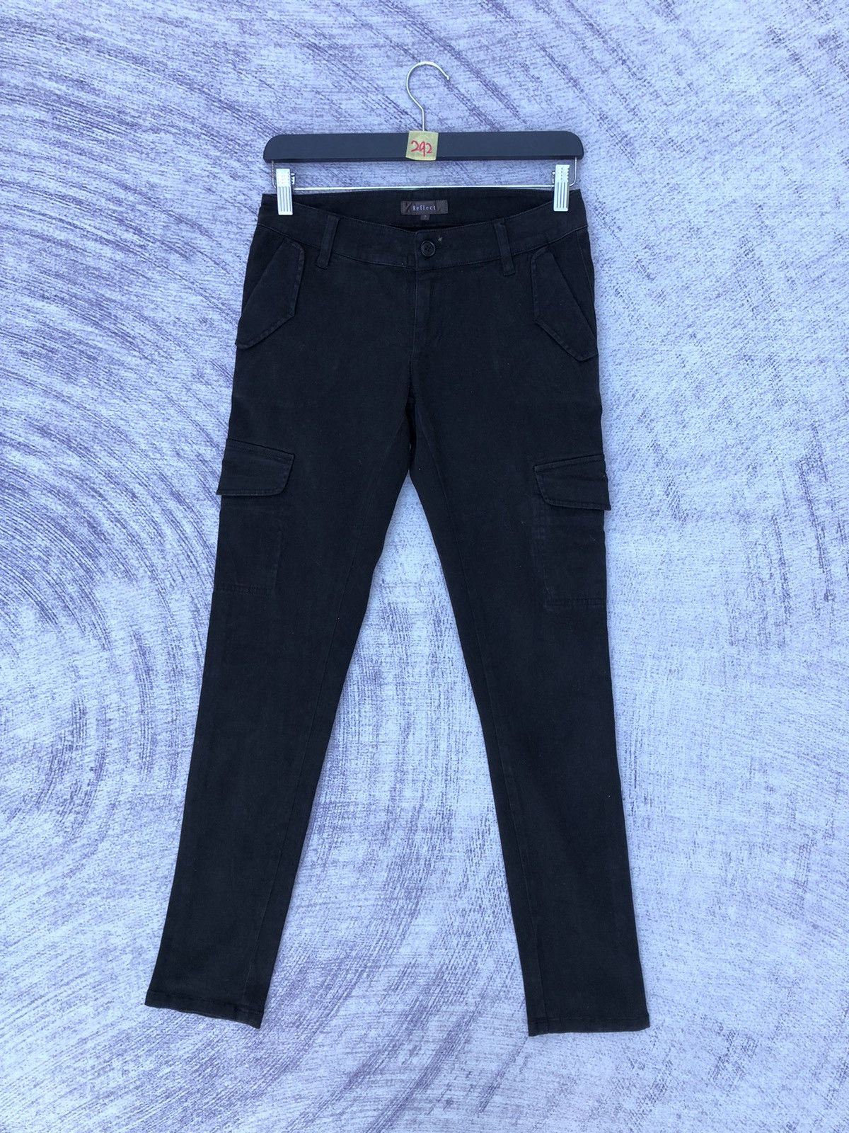 Japanese Brand Black Trousers Cargo Pants Skinny Fit Multipocket Size US 28 / EU 44 - 1 Thumbnail