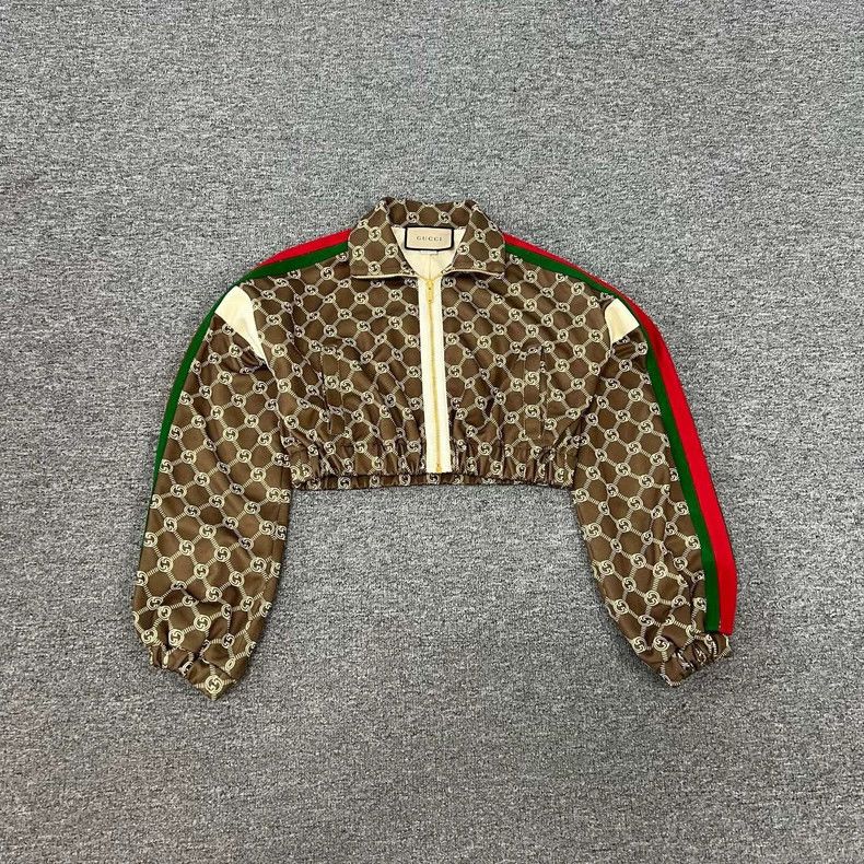 Gucci Gucci Crop Jacket with Double G Print Size US XS / EU 42 / 0 - 1 Thumbnail