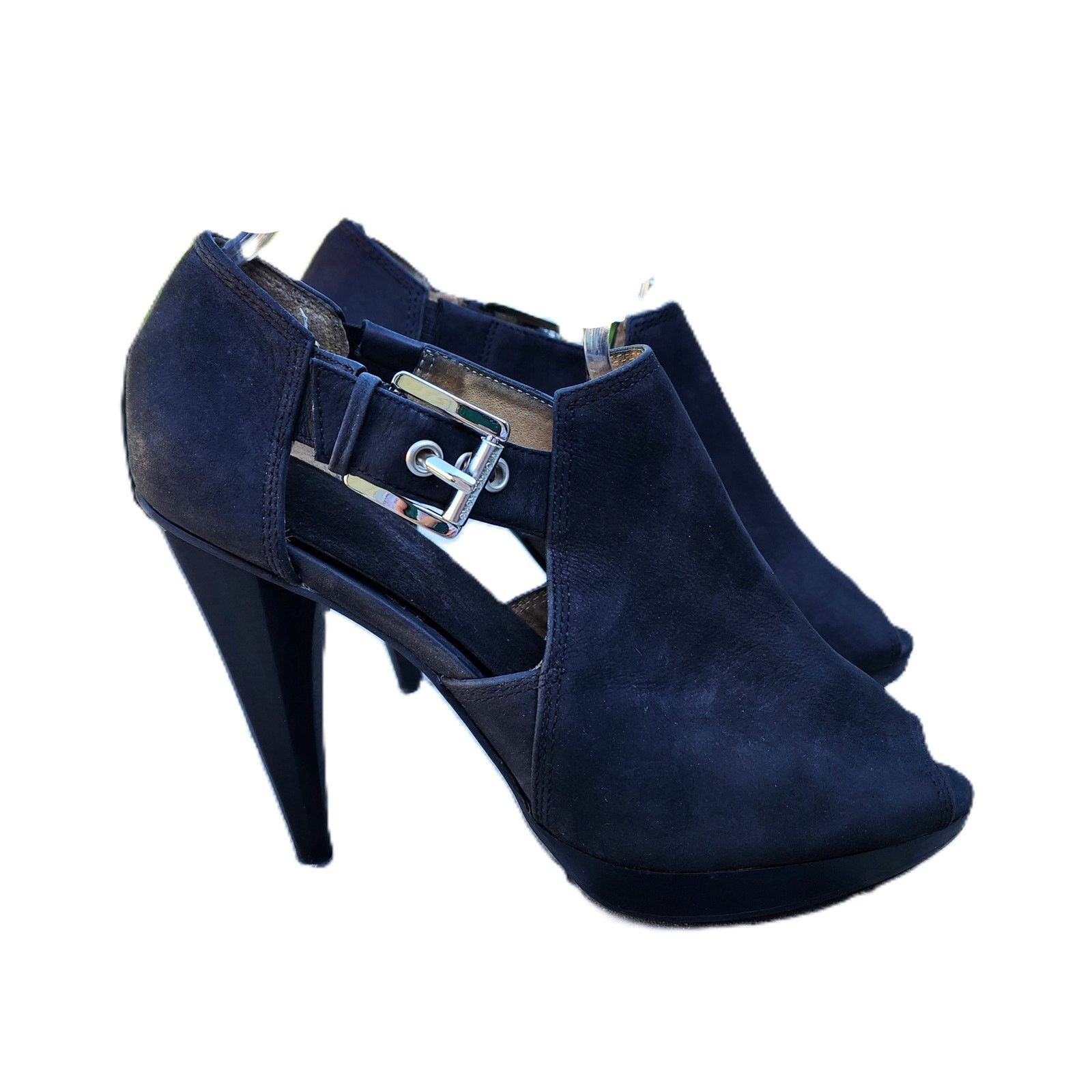 Michael Kors MICHAEL Michael Kors Leather Hexagon Cone Platform Heels Size US 7.5 / IT 37.5 - 2 Thumbnail